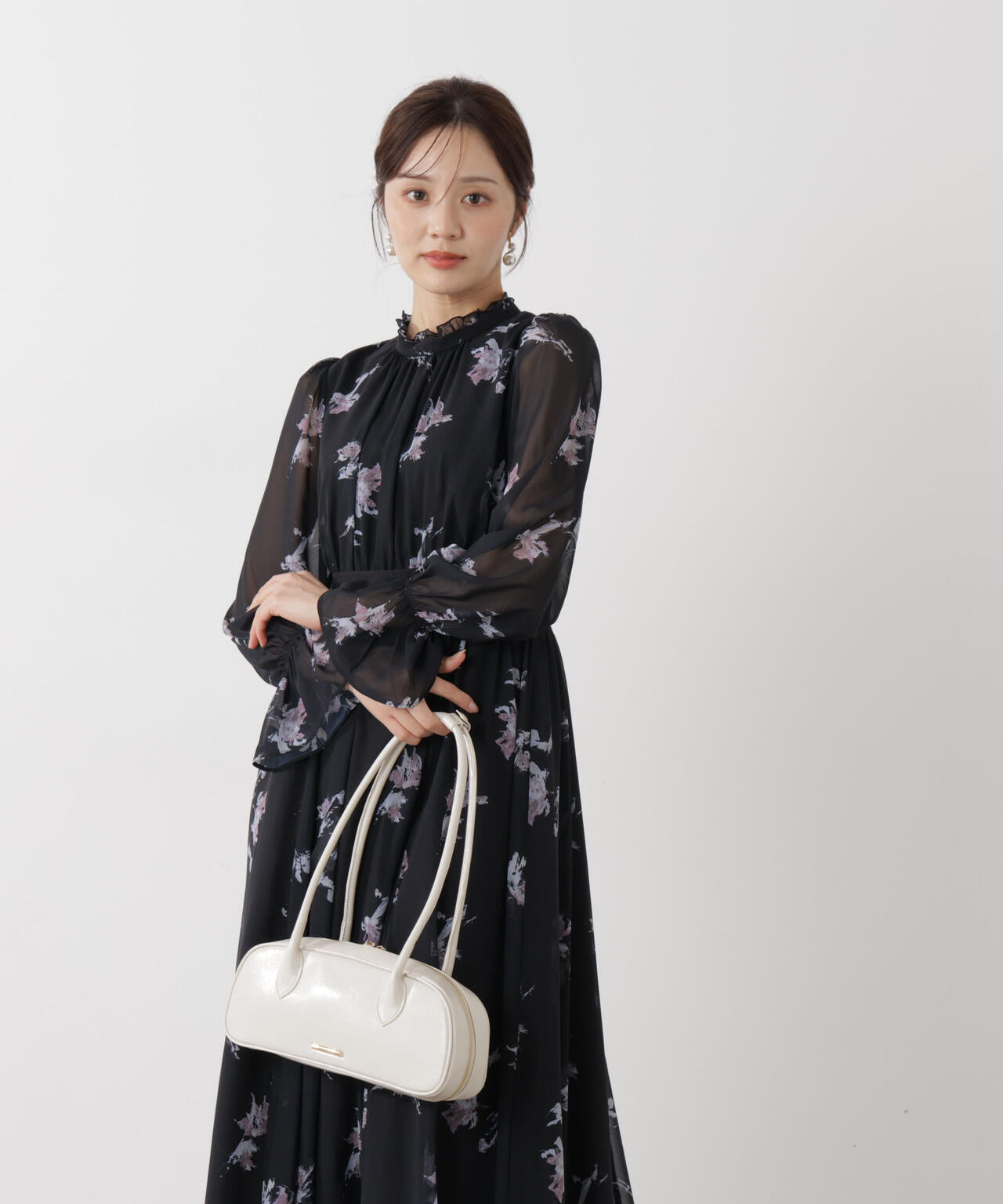 花柄プリントギャザーワンピース | PROPORTION BODY DRESSING