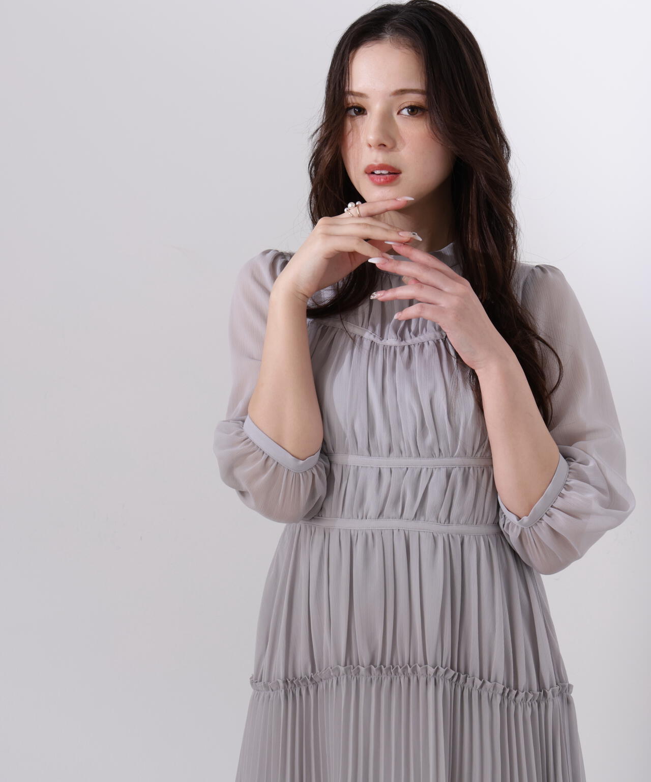 L＞プリーツロングワンピース | PROPORTION BODY DRESSING