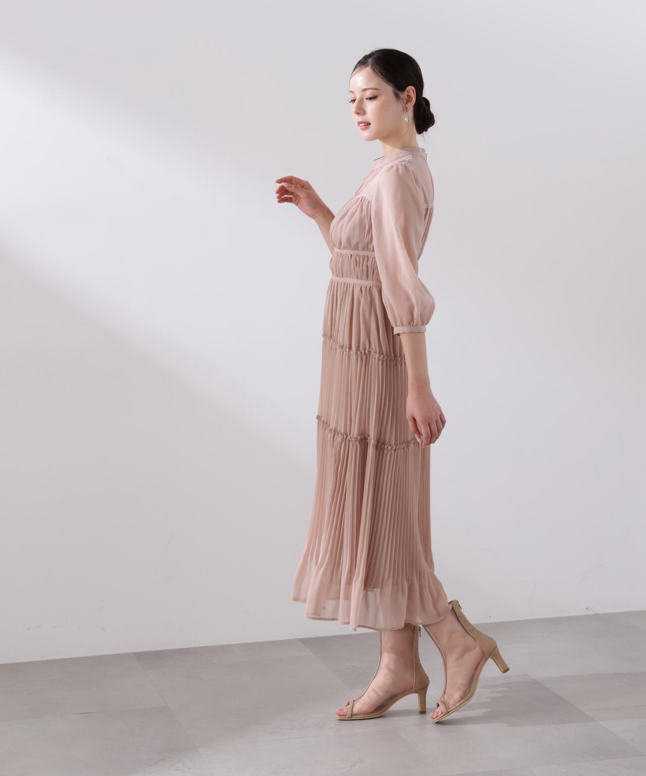 L＞プリーツロングワンピース | PROPORTION BODY DRESSING