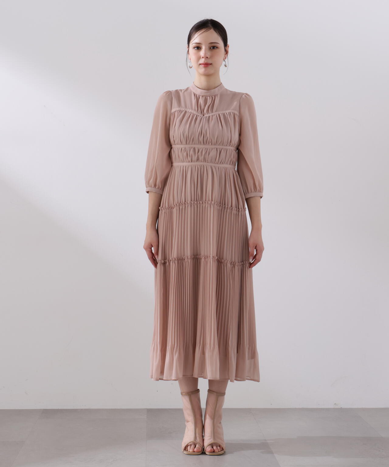 L＞プリーツロングワンピース | PROPORTION BODY DRESSING