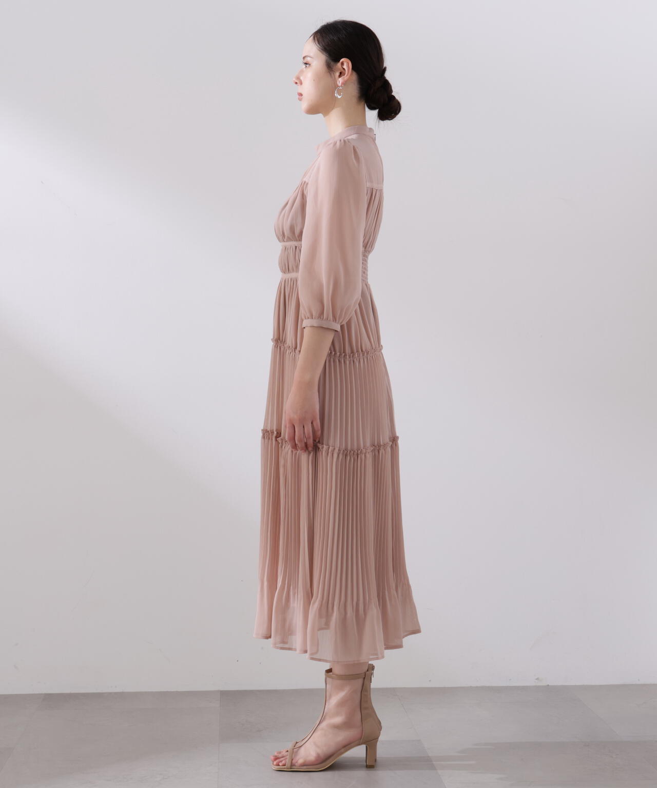 L＞プリーツロングワンピース | PROPORTION BODY DRESSING