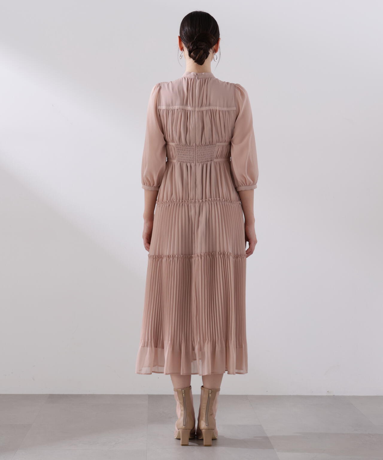 L＞プリーツロングワンピース | PROPORTION BODY DRESSING