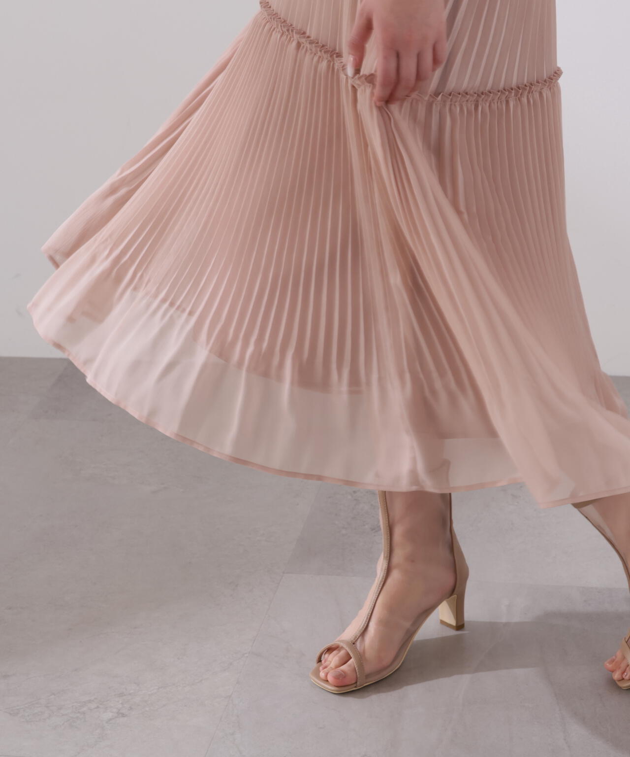 L＞プリーツロングワンピース | PROPORTION BODY DRESSING