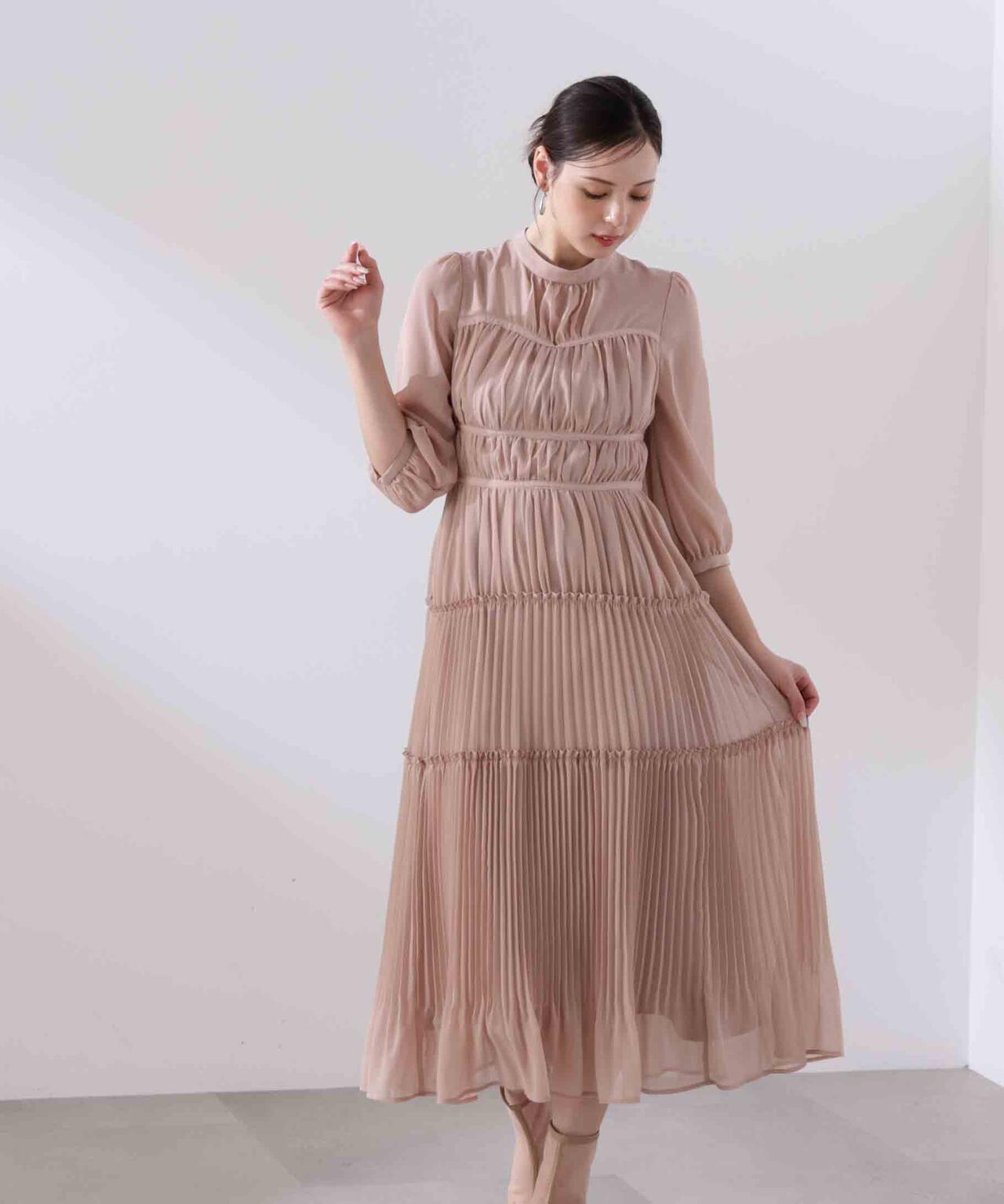 L＞プリーツロングワンピース | PROPORTION BODY DRESSING