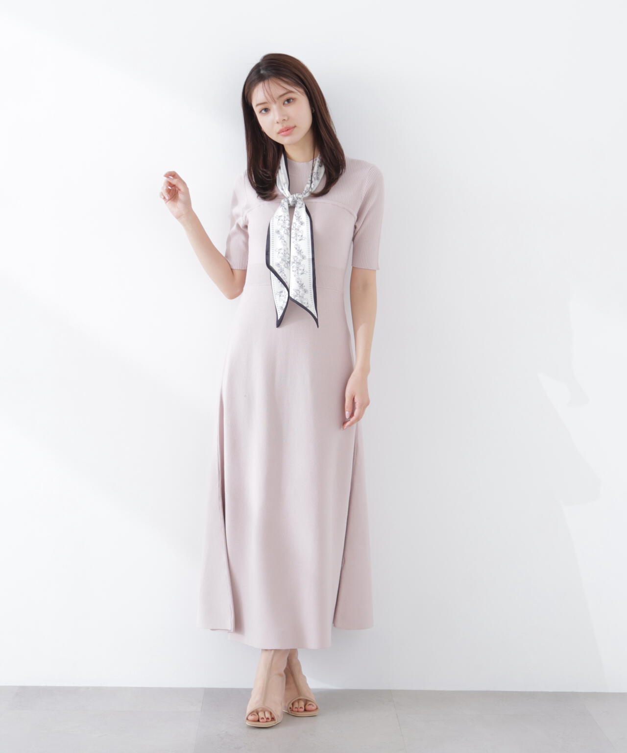 スカーフ付きニットワンピース | PROPORTION BODY DRESSING