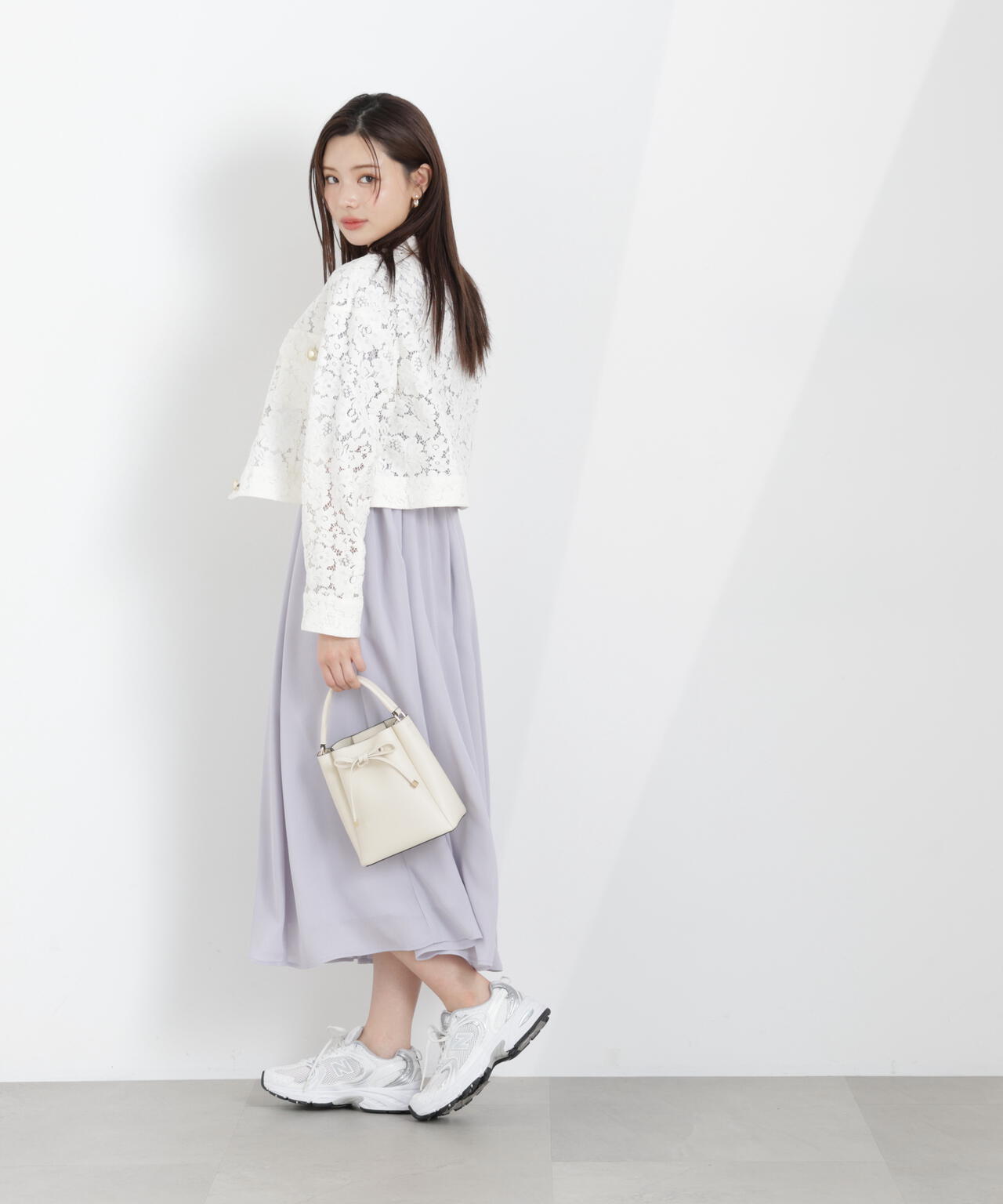 シフォン楊柳ギャザーワンピース | PROPORTION BODY DRESSING