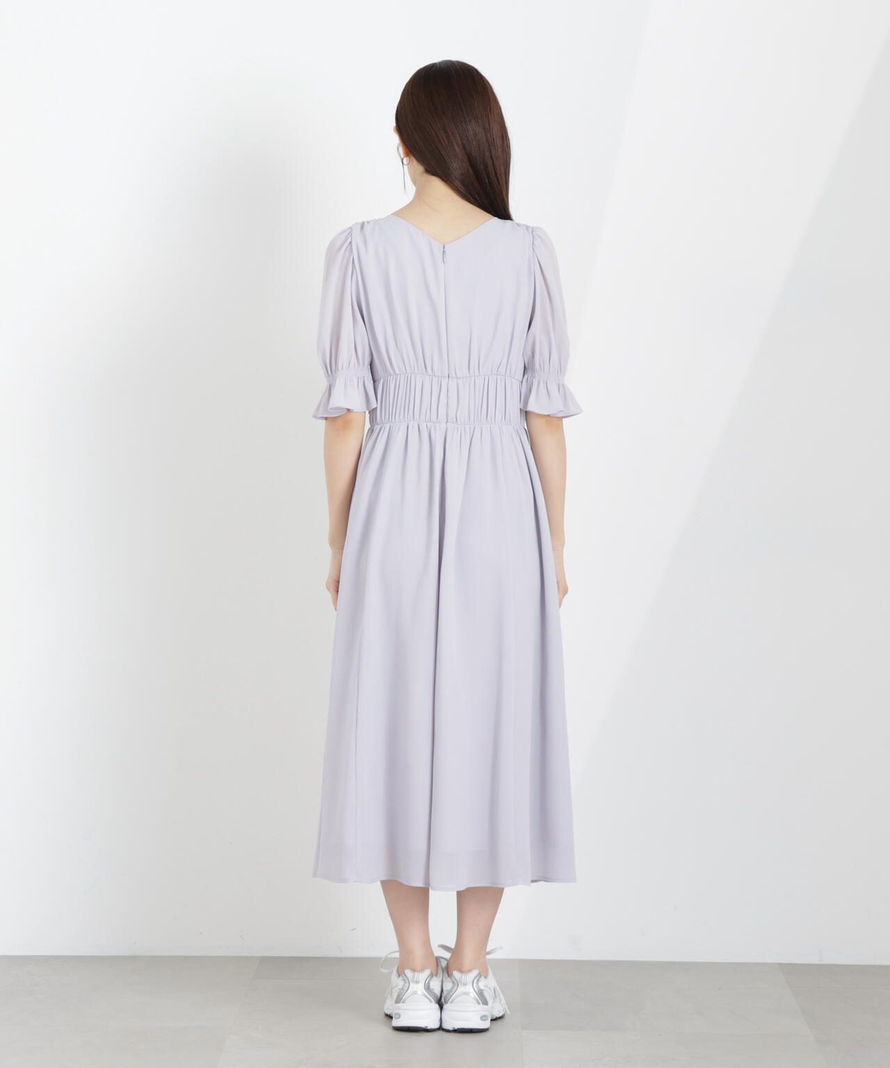 シフォン楊柳ギャザーワンピース | PROPORTION BODY DRESSING