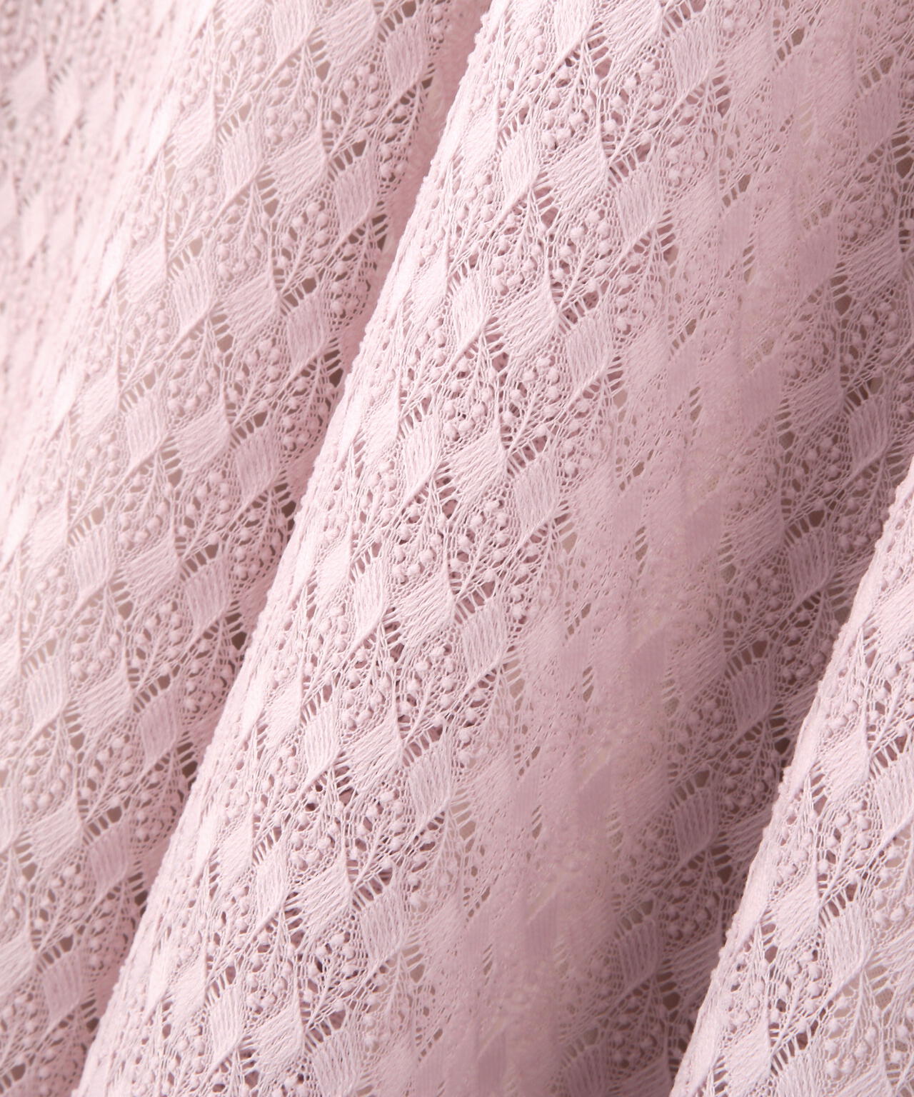 ストレッチレース襟付きワンピース