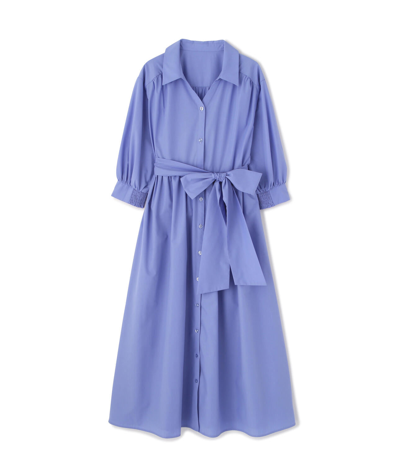 リボン付きシャツワンピース【WEB・一部店舗限定】