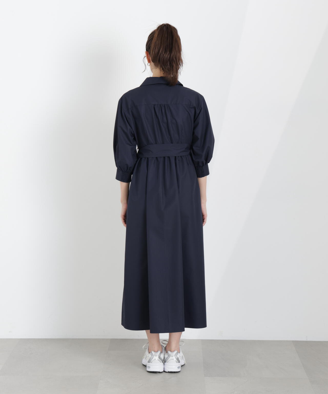 リボン付きシャツワンピース【WEB・一部店舗限定】