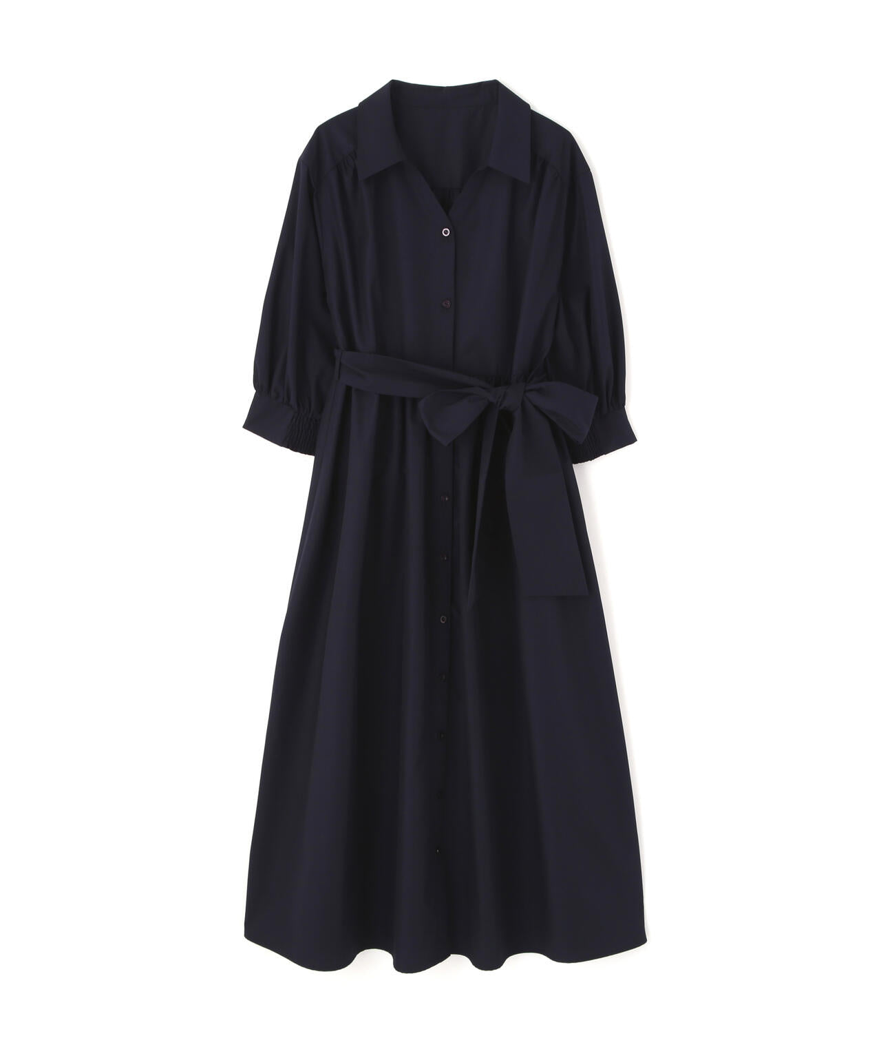 リボン付きシャツワンピース【WEB・一部店舗限定】