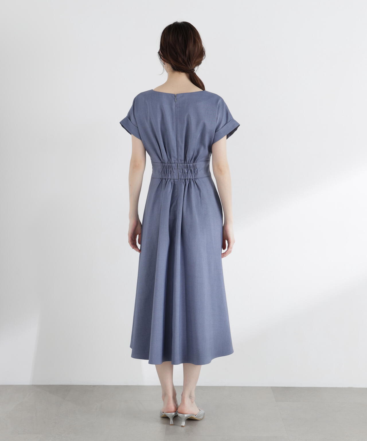 未使用タグ付♡ 完売品 インゲボルグ 近年モデル♡ ウエストドロスト ワンピース ウエストタックワンピース | PROPORTION BODY DRESSING