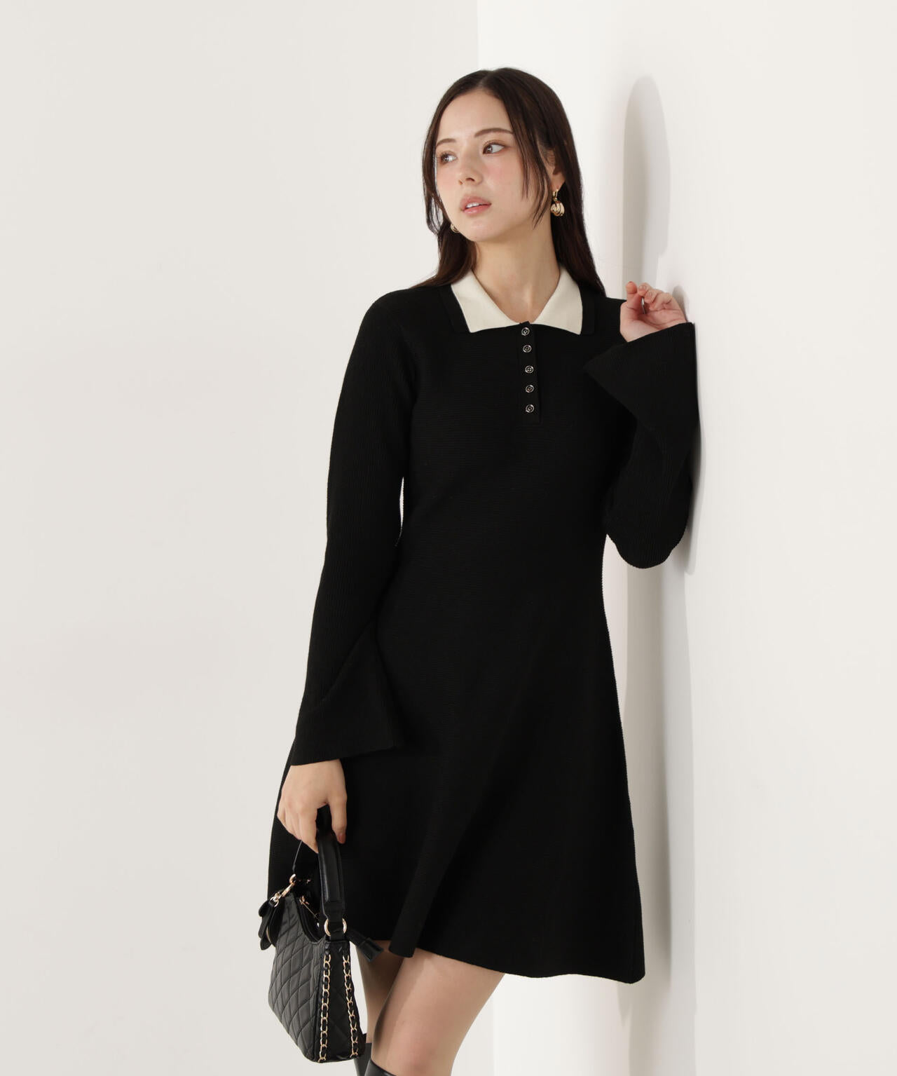 EDIT COLOGNE》ポロミニニットワンピース | PROPORTION BODY DRESSING