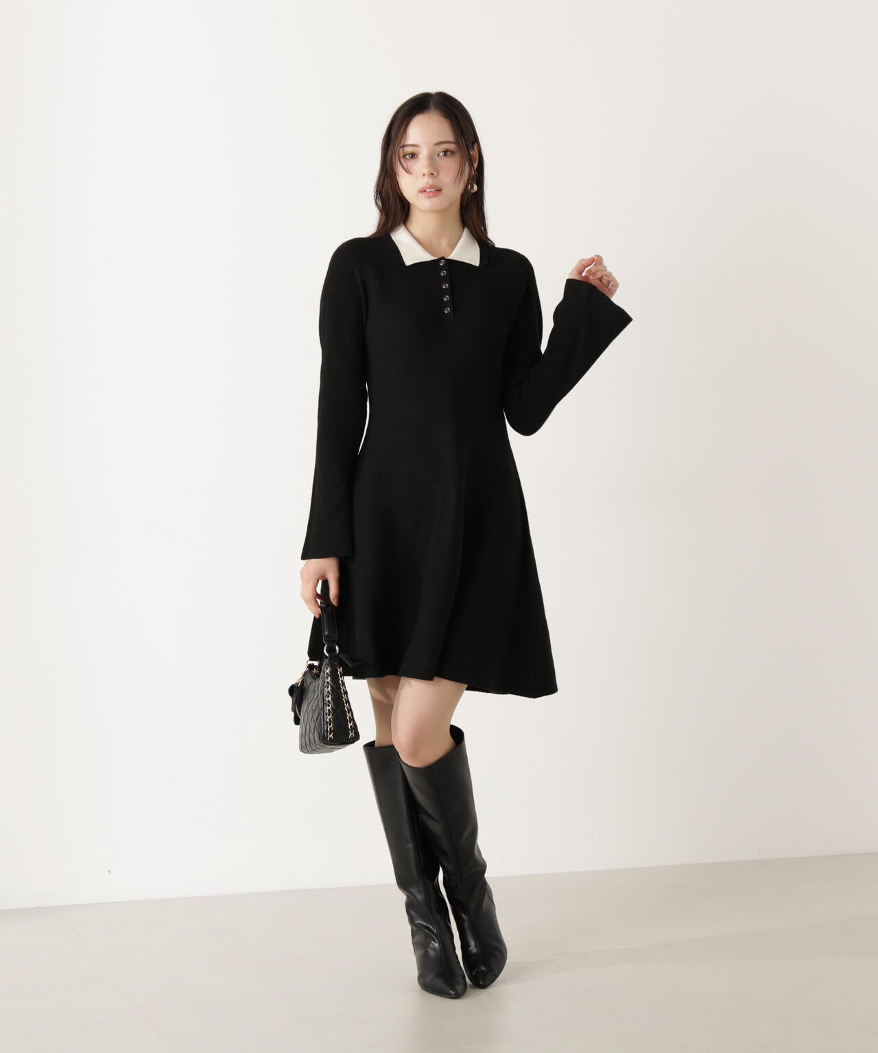 EDIT COLOGNE》ポロミニニットワンピース | PROPORTION BODY DRESSING