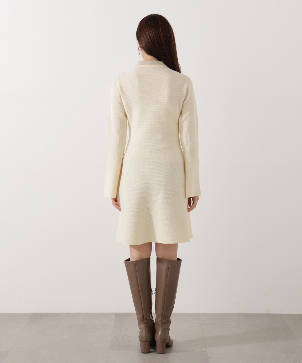 《EDIT COLOGNE》ポロミニニットワンピース