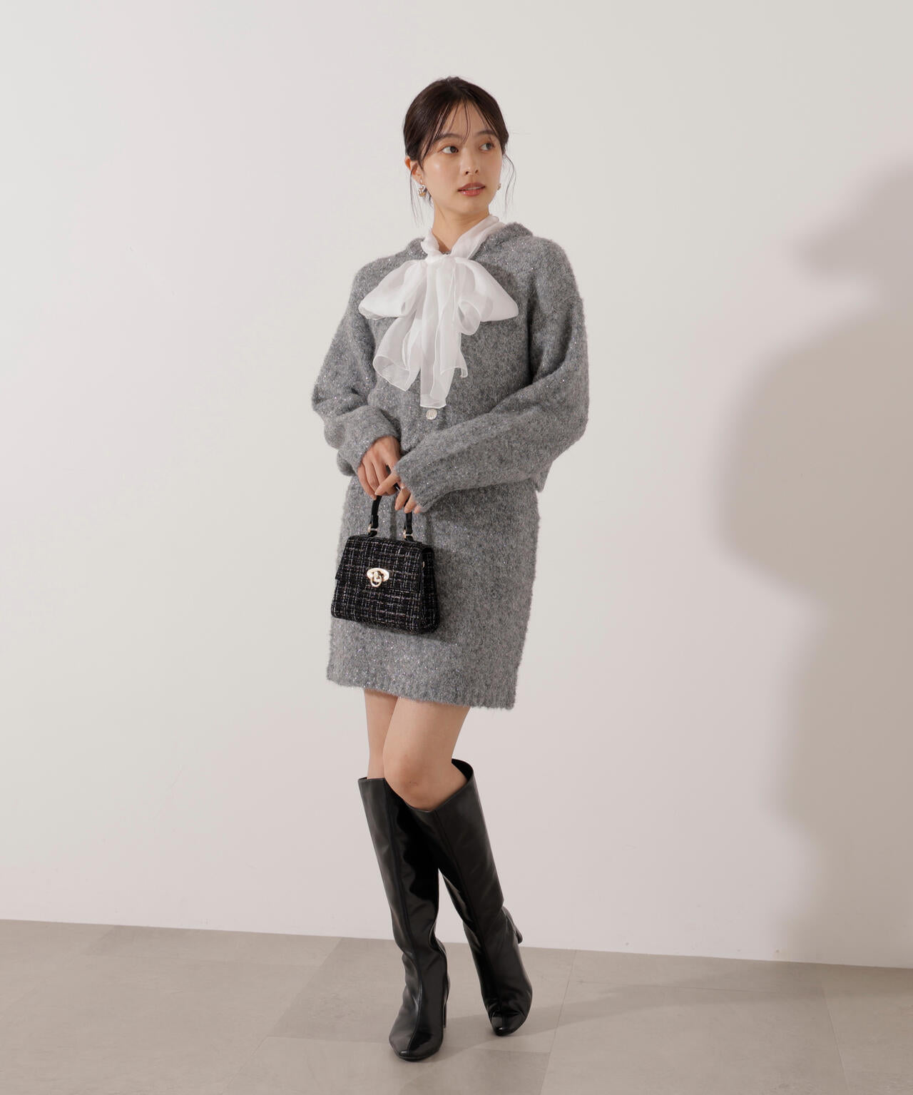 《EDIT COLOGNE》サイドリボンニットSETUP