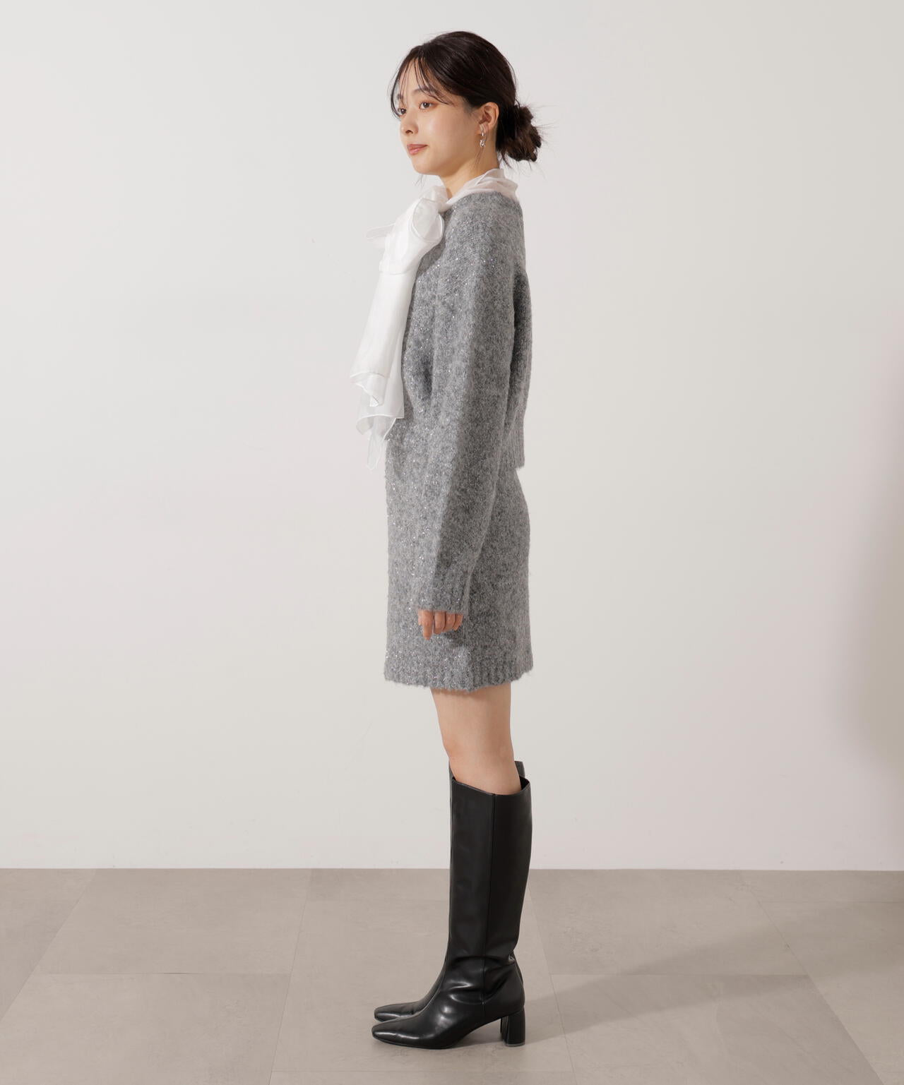 《EDIT COLOGNE》サイドリボンニットSETUP