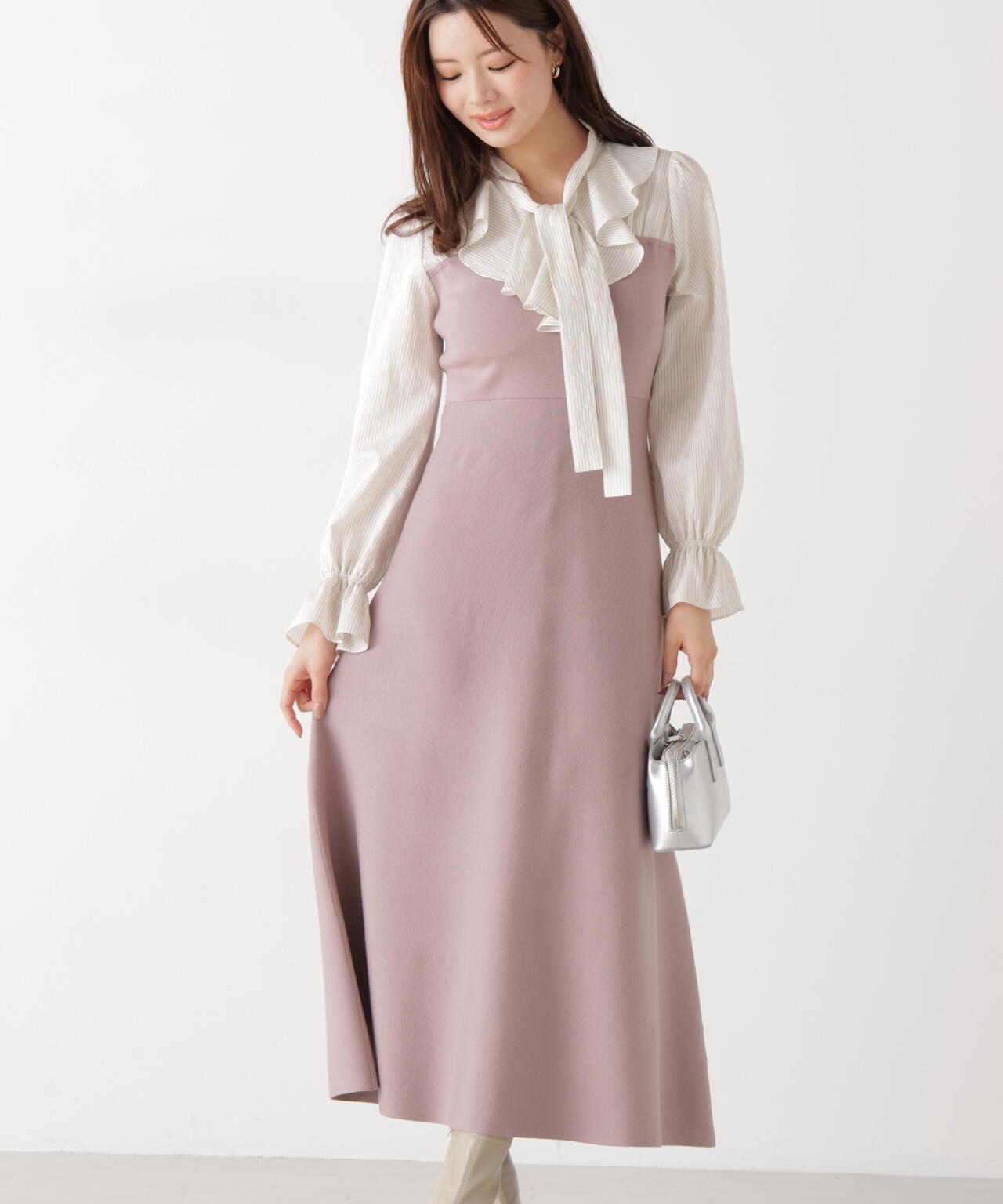 EDIT COLOGNE》ラッフルタイドッキングワンピース | PROPORTION BODY