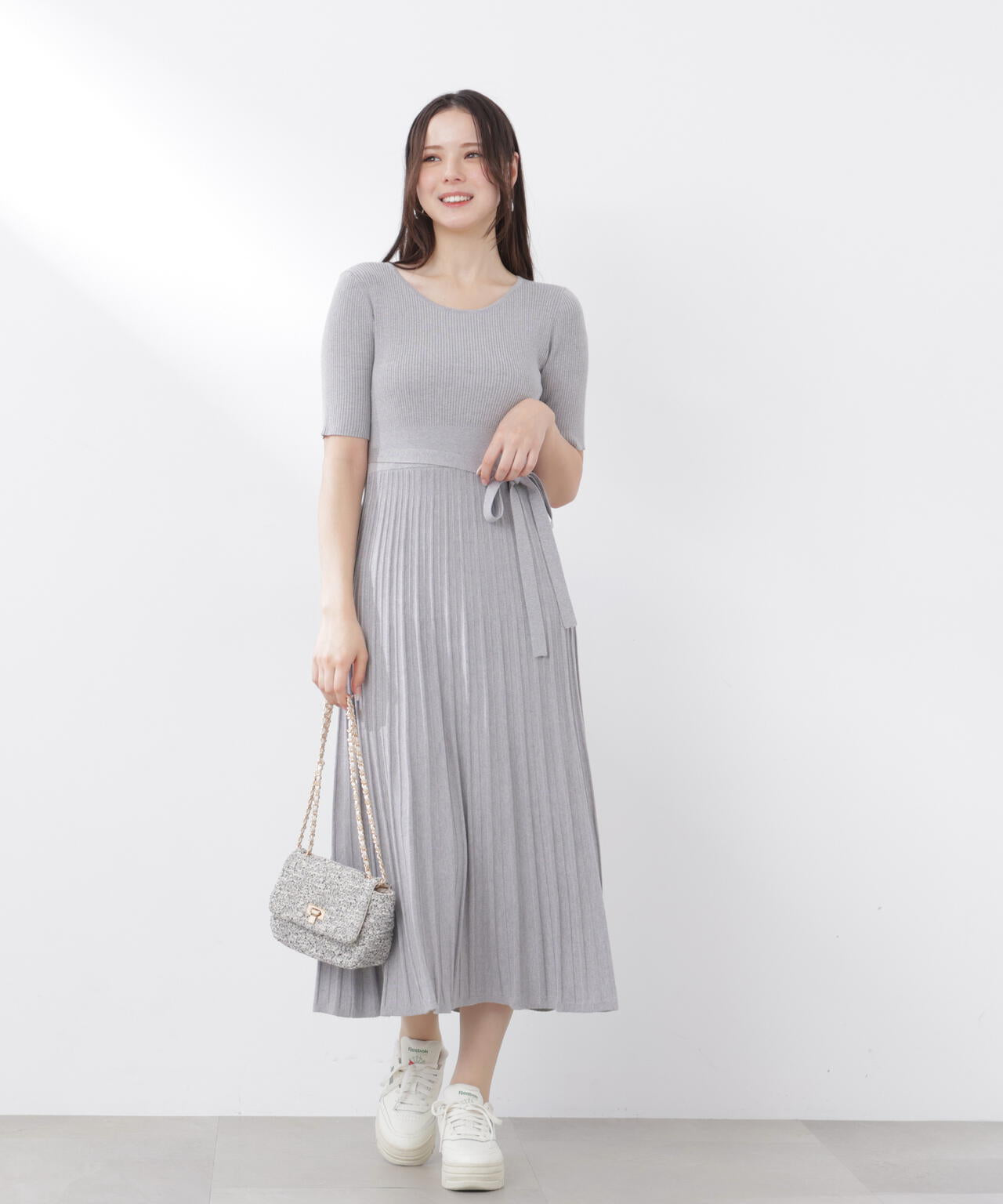 《EDIT COLOGNE》レースカラー2wayニットワンピース