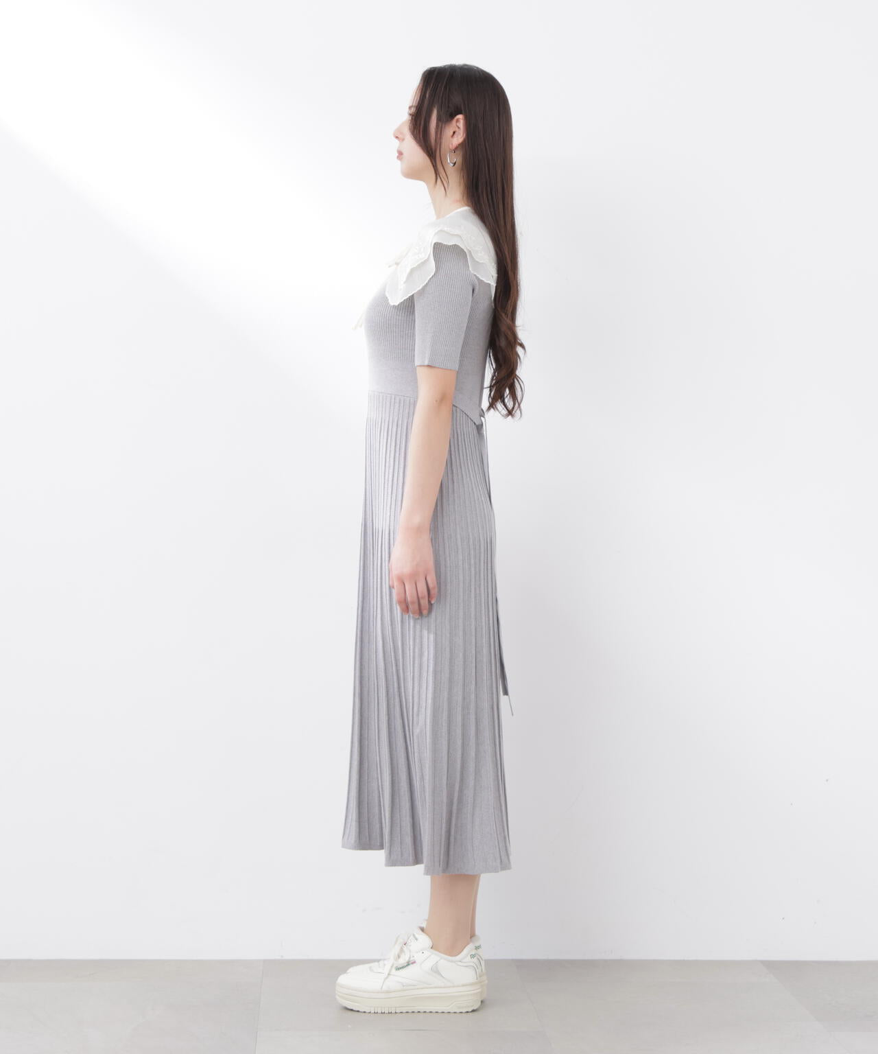 《EDIT COLOGNE》レースカラー2wayニットワンピース