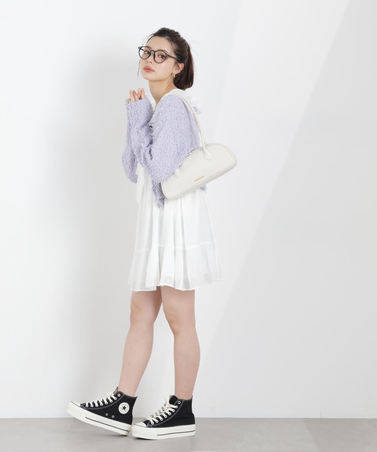 《EDIT COLOGNE》ラッフルミニワンピース【WEB・一部店舗限定】