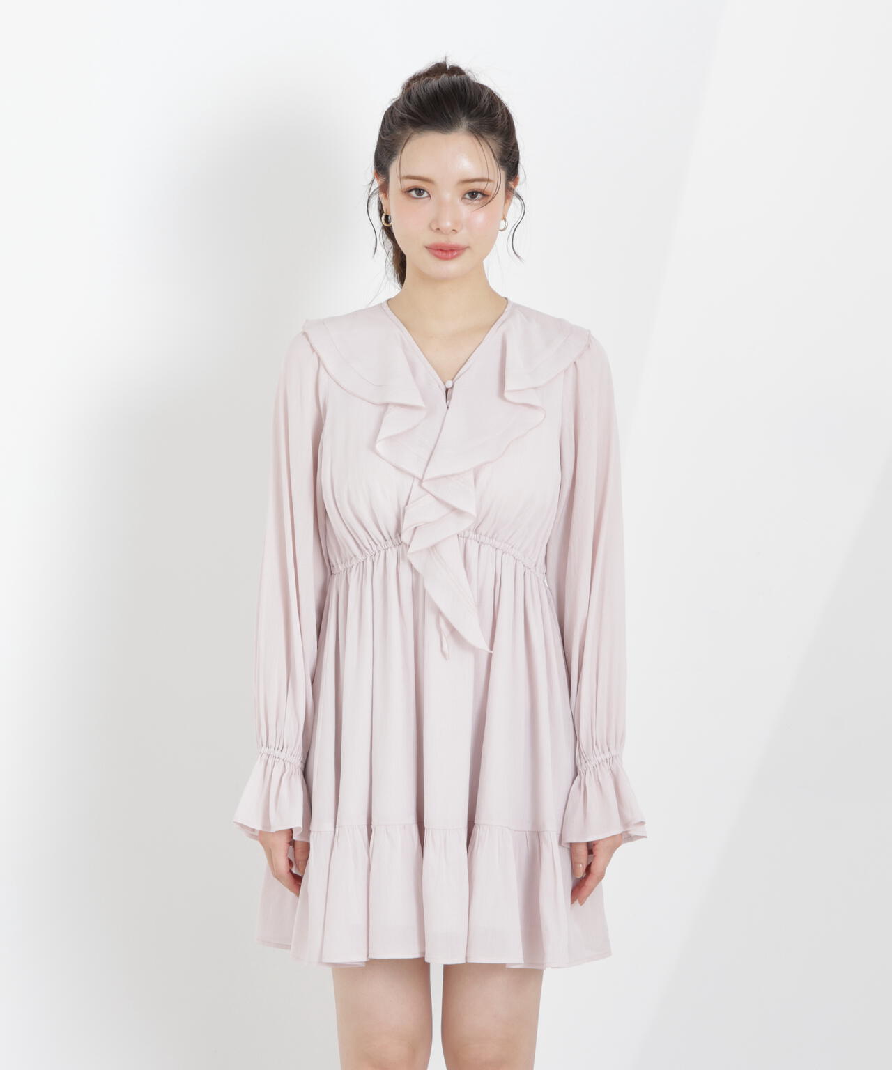 《EDIT COLOGNE》ラッフルミニワンピース【WEB・一部店舗限定】