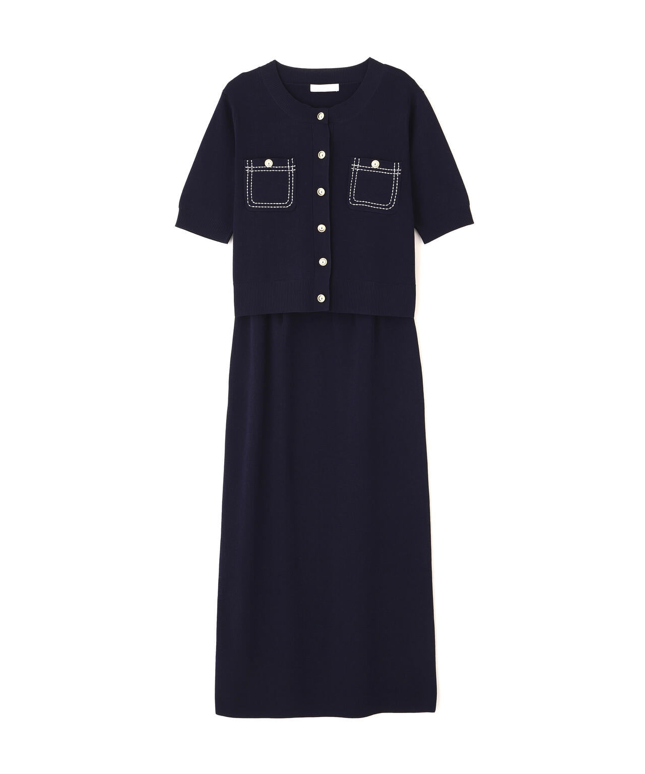 6/5～6/7 オンライン限定2buy10%OFF対象】〈a/mie〉ステッチニット