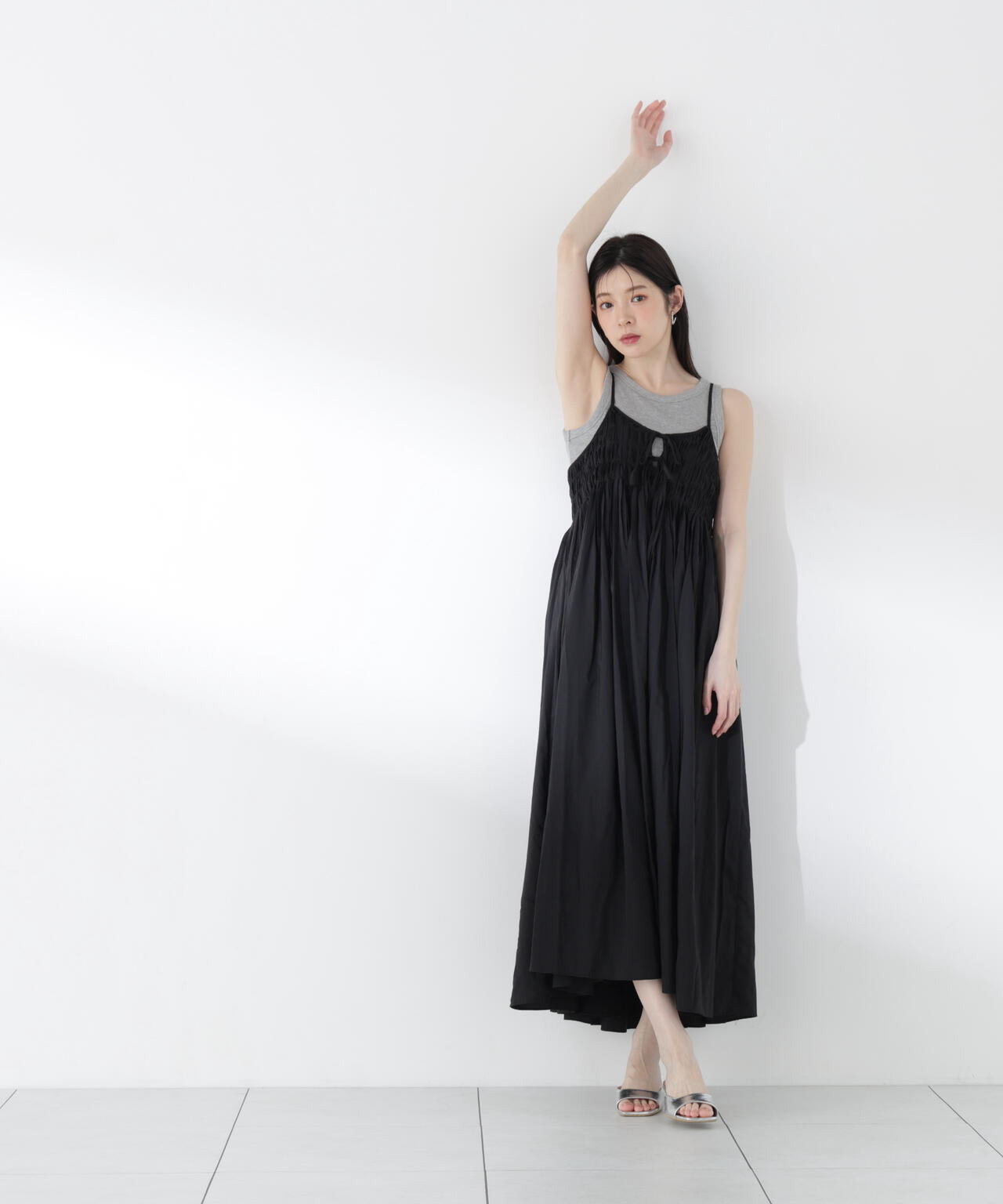 中川紅葉さん着用＞〈a/mie〉タックキャミワンピース | PROPORTION