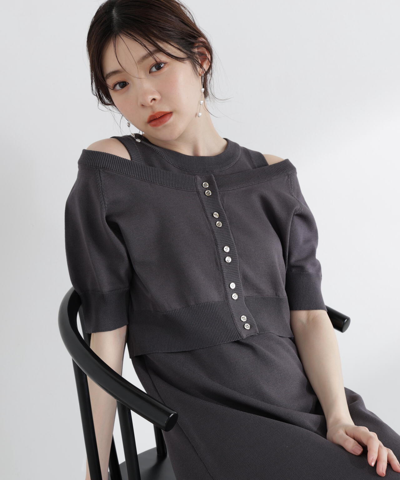 a/mie〉ショートカーデレイヤードワンピース | PROPORTION BODY