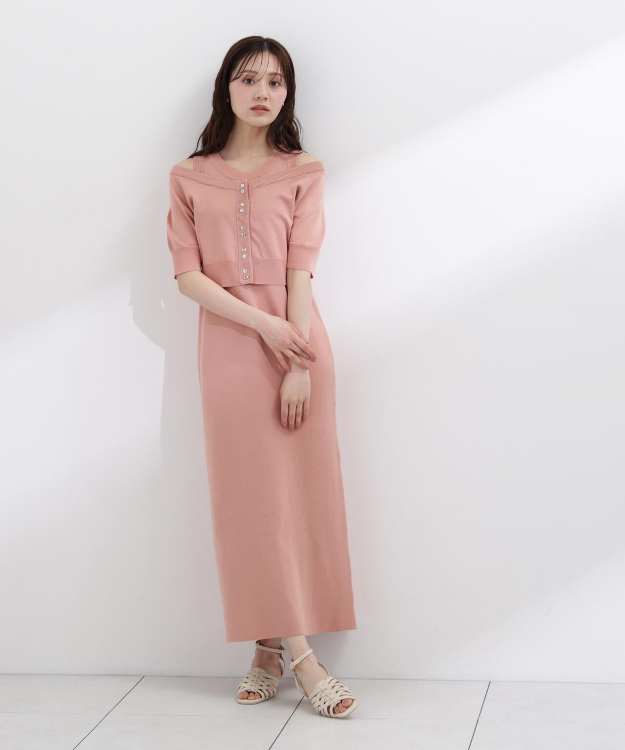 a/mie〉ショートカーデレイヤードワンピース | PROPORTION BODY