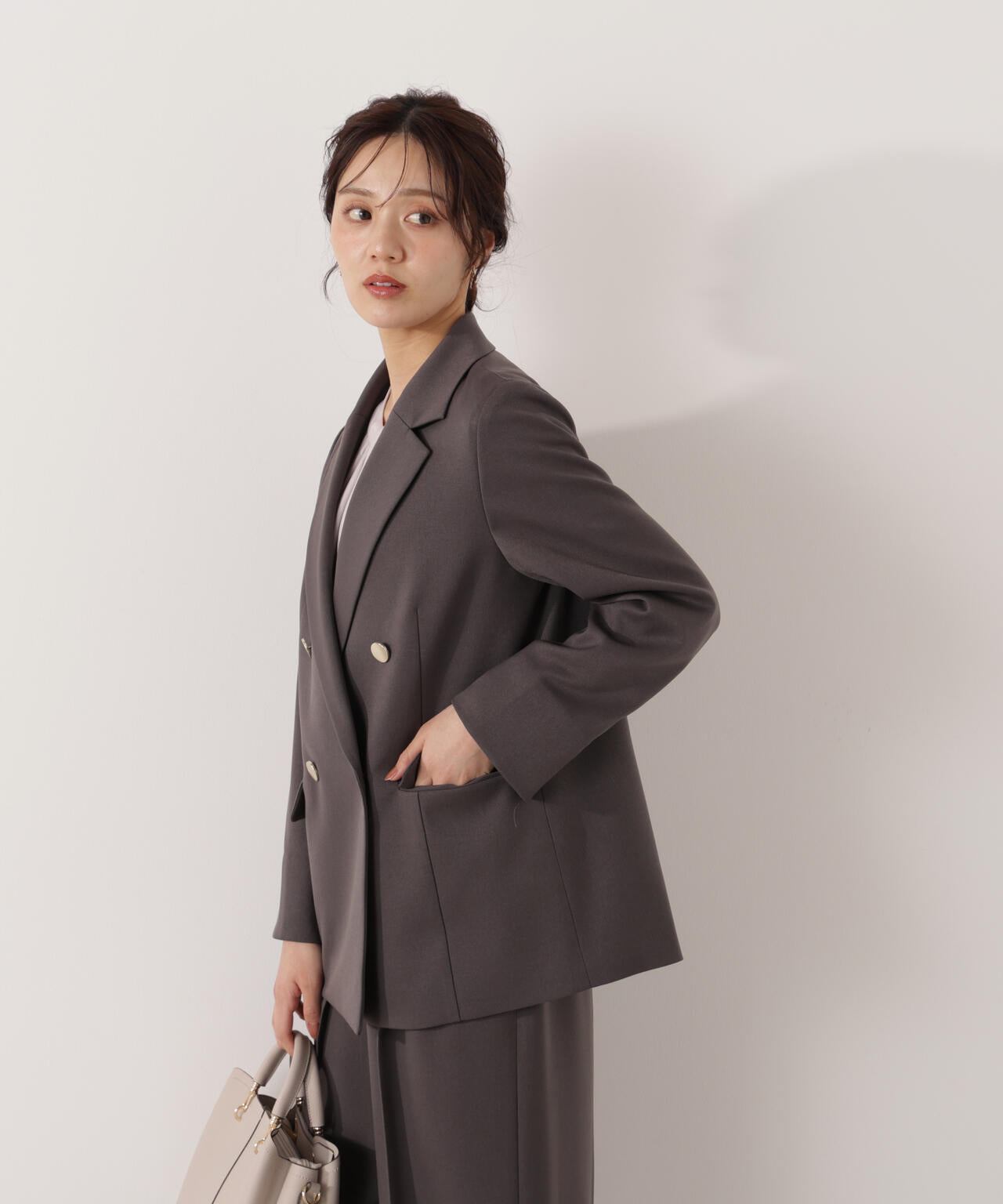 美品✨ザ ジジ ボリオリ ミックスジャガード8ボタンダブルジャケット リネン混 ノッチドラペル2ボタンジャケット (MOJK4310-05) | MORLES | 紳士服