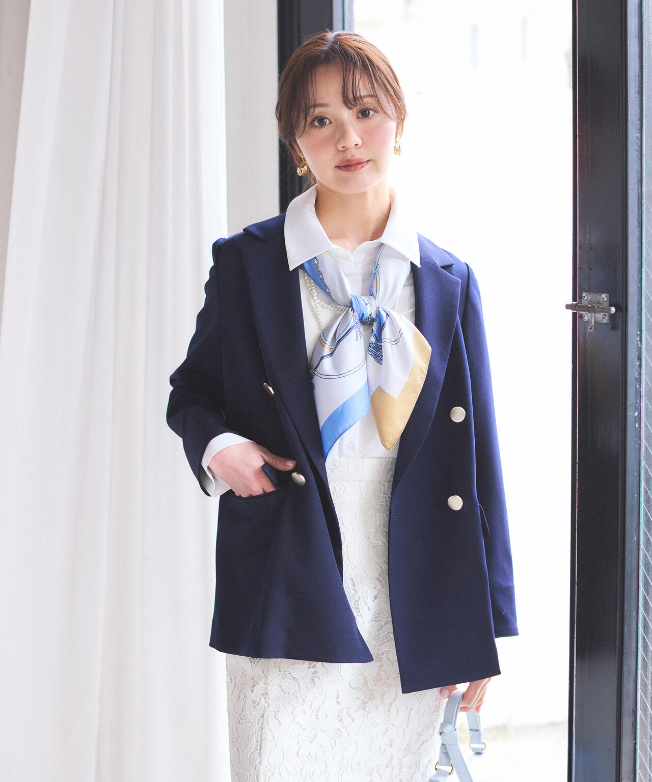T-JACKETネイビーダブルジャケット TICCA｜ウールサージ ダブル ジャケット tbea-221-mt - Piu di