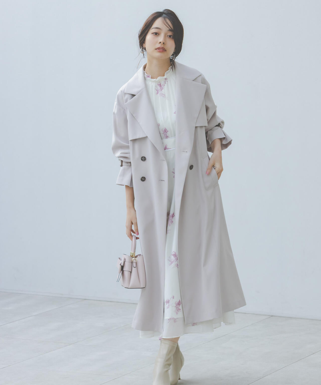 ＜防シワ/花粉リリース＞ベーシックトレンチコート