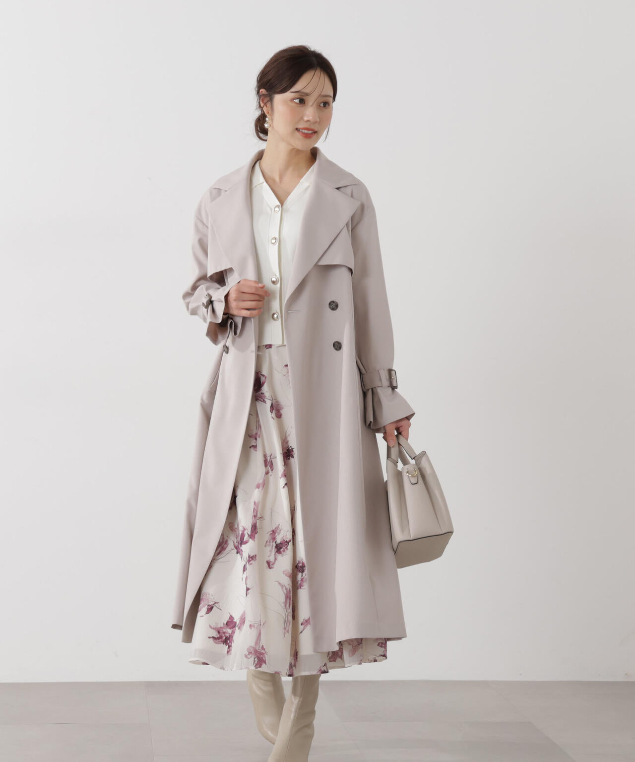 ＜防シワ/花粉リリース＞ベーシックトレンチコート