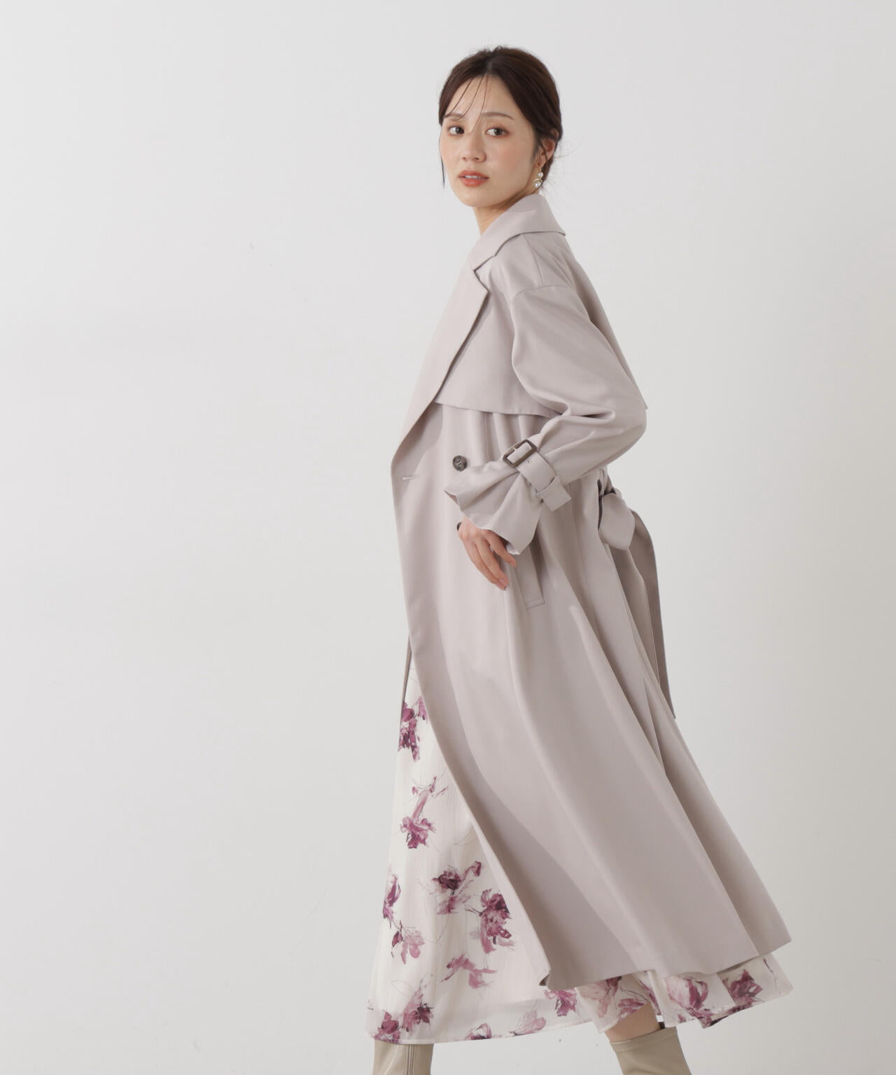 ＜防シワ/花粉リリース＞ベーシックトレンチコート