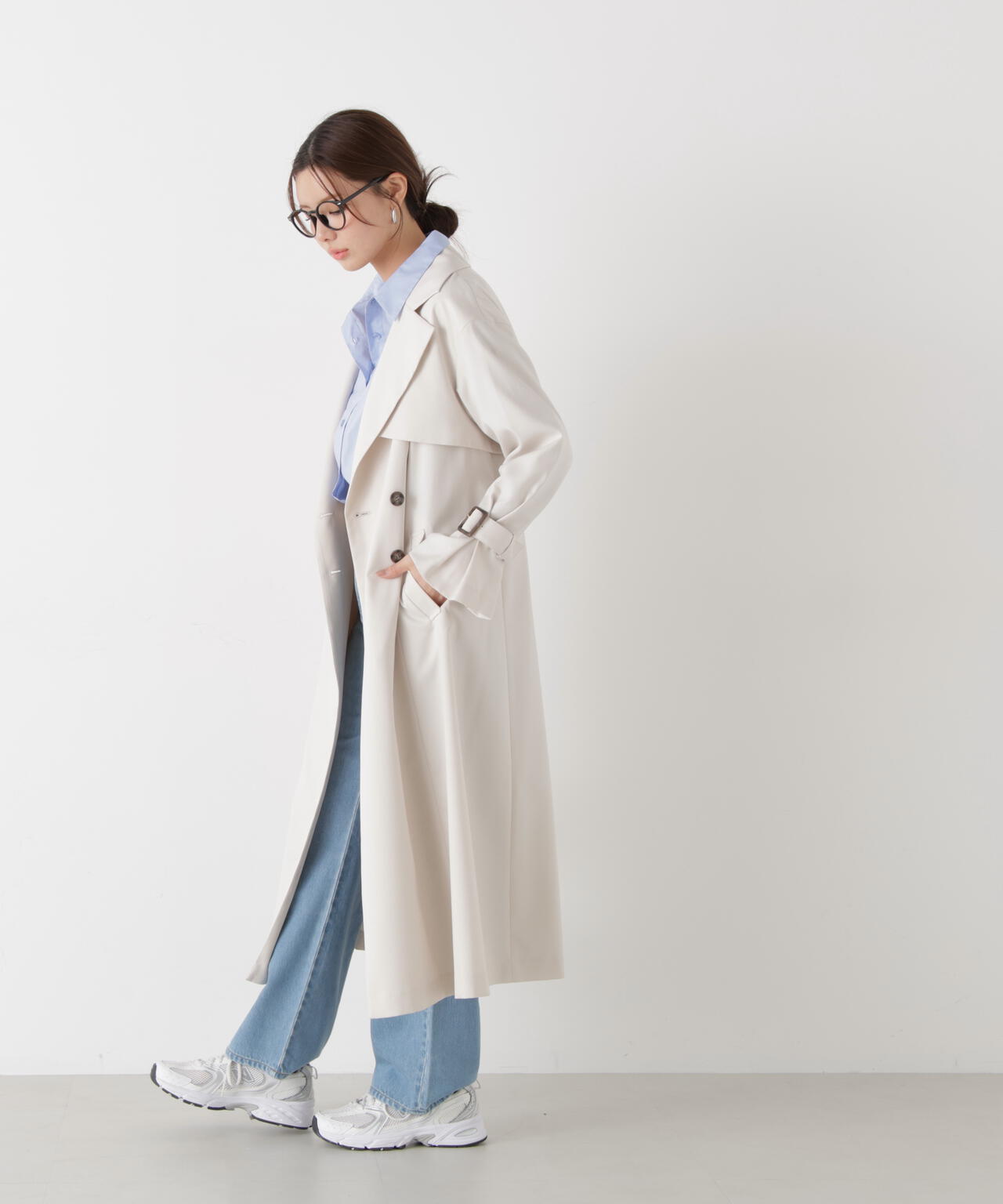 ＜防シワ/花粉リリース＞ベーシックトレンチコート