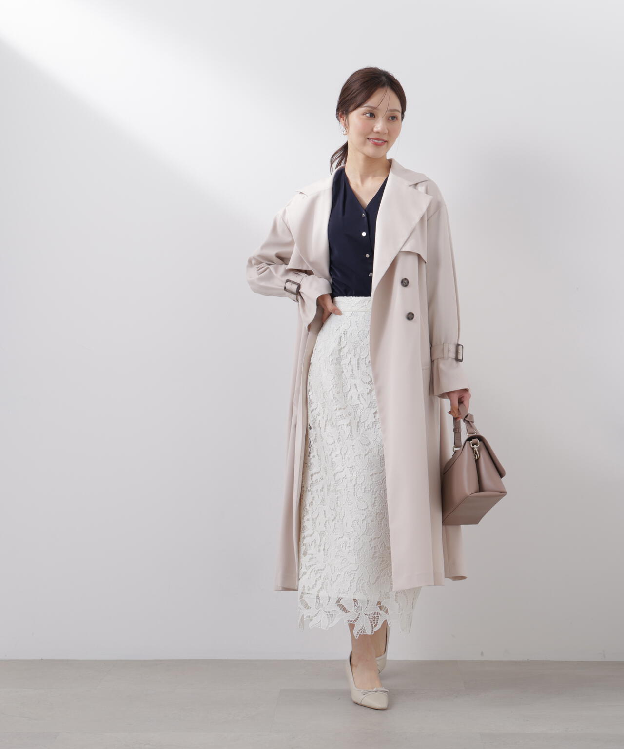 ＜防シワ/花粉リリース＞ベーシックトレンチコート