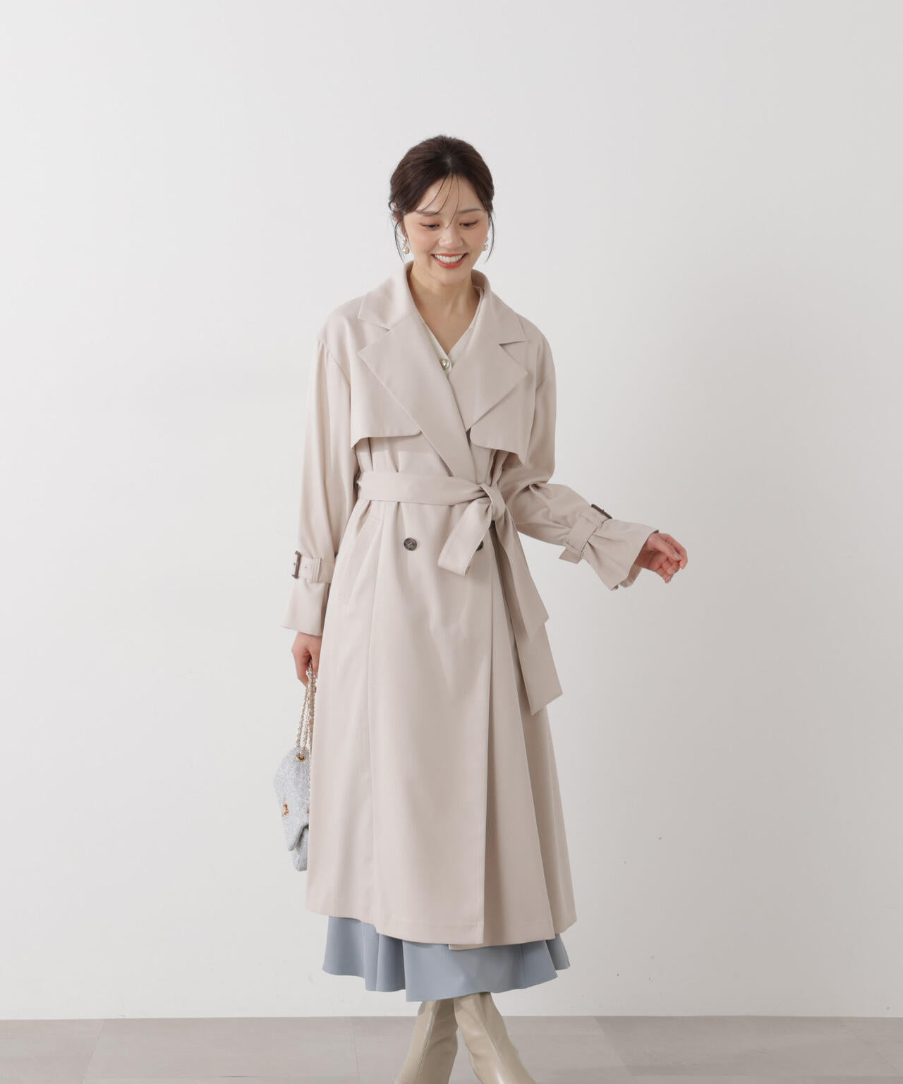 ＜防シワ/花粉リリース＞ベーシックトレンチコート