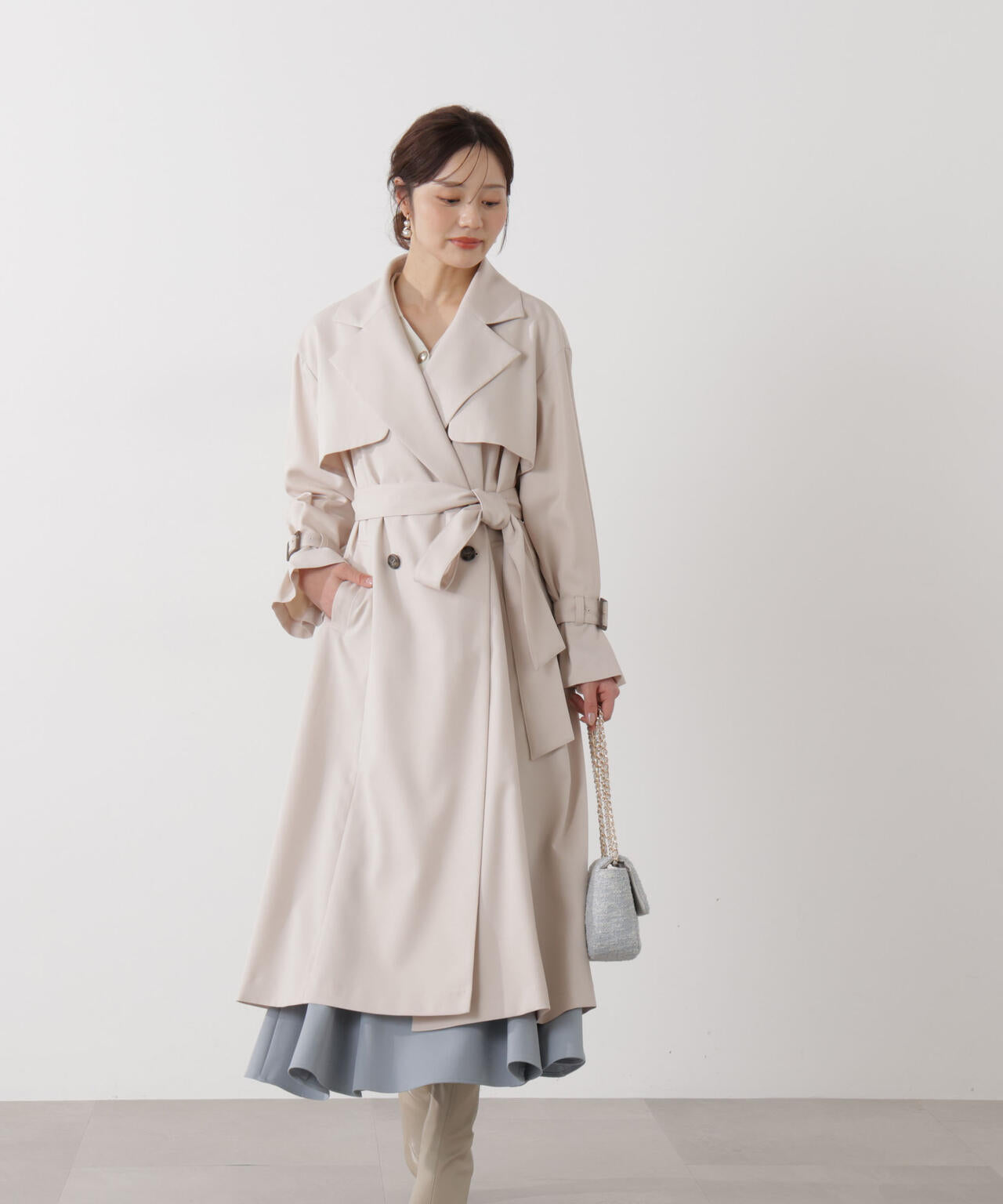 ＜防シワ/花粉リリース＞ベーシックトレンチコート