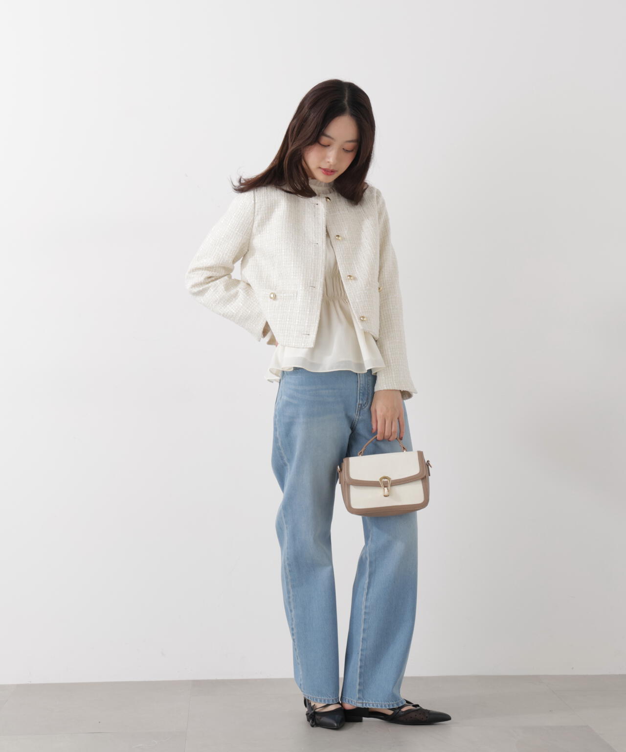 ノーカラーツイードジャケット | PROPORTION BODY DRESSING