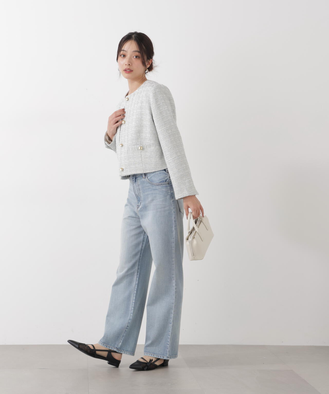 165cm B:82 W:59 H:86 S:25cm 着用サイズ：M