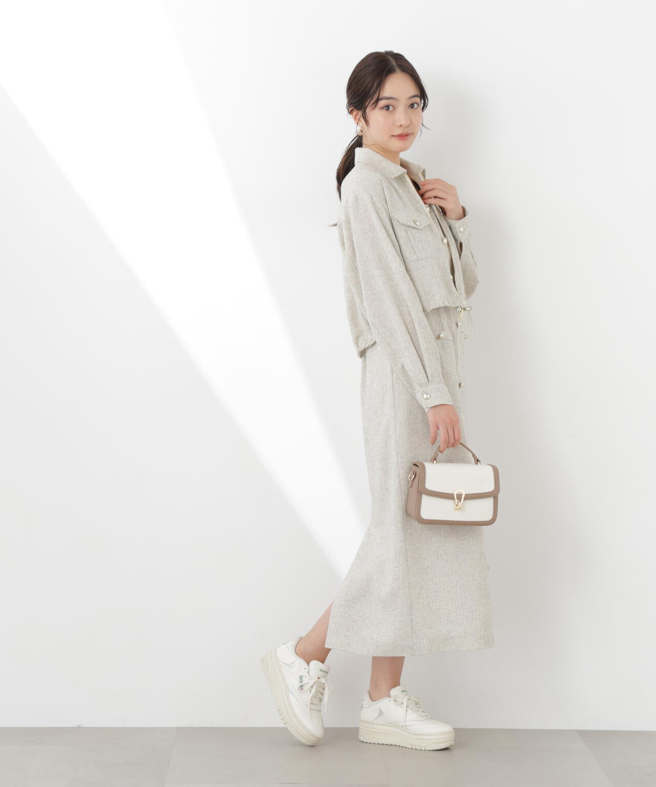 スプリングツイードブルゾン