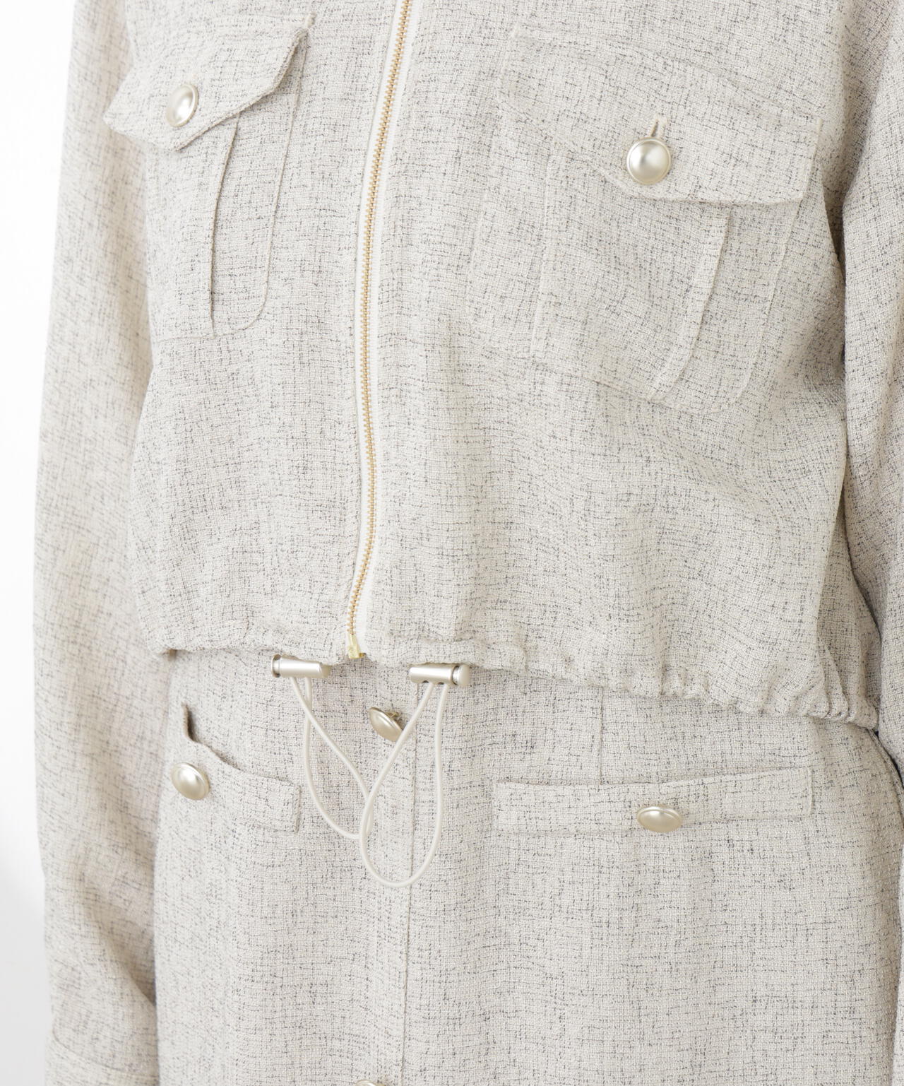 スプリングツイードブルゾン