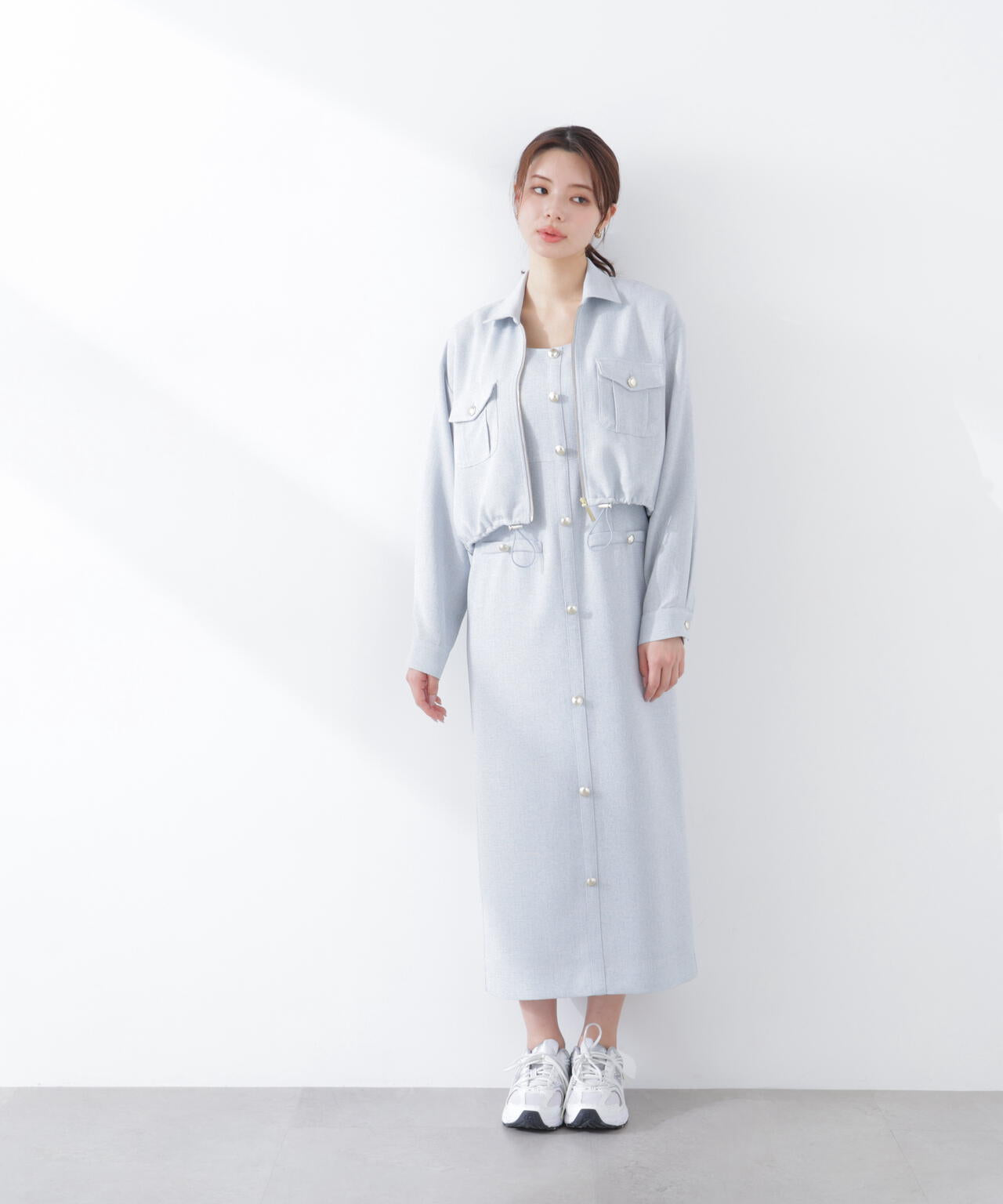 スプリングツイードブルゾン