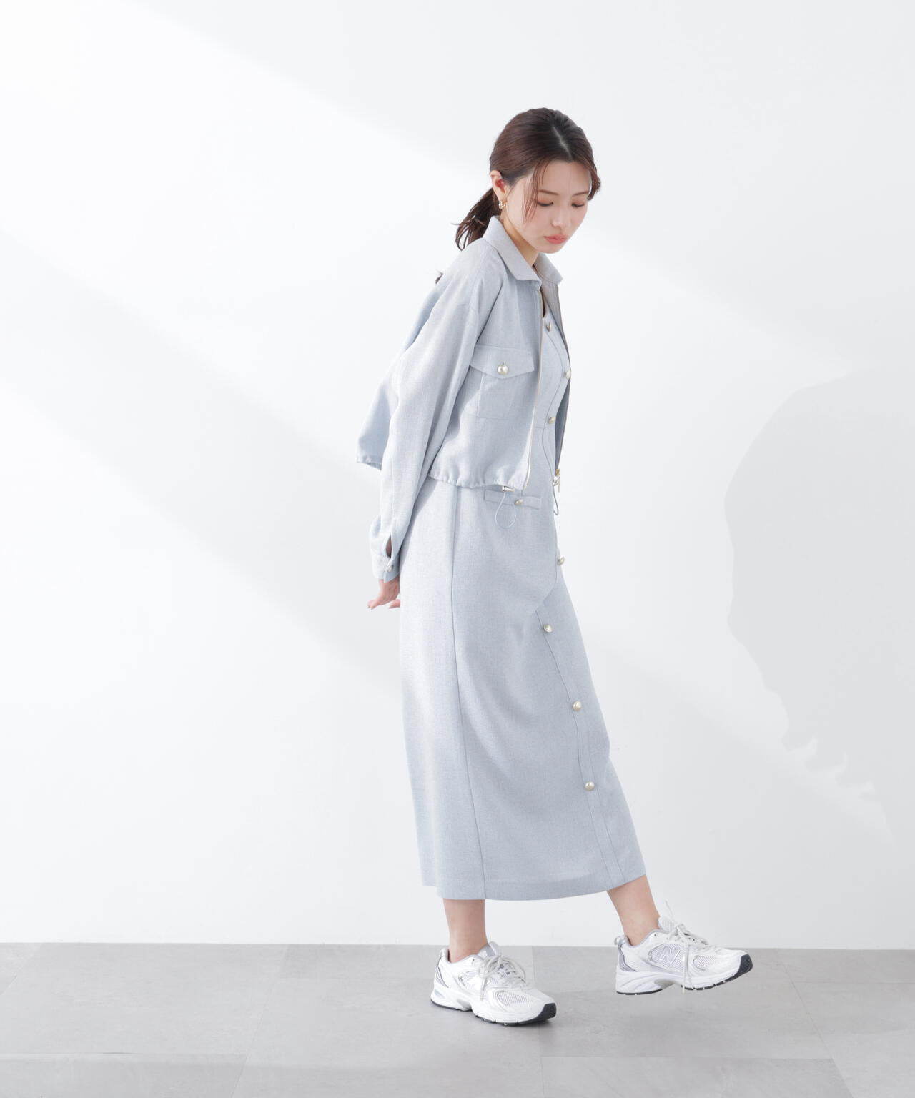 スプリングツイードブルゾン