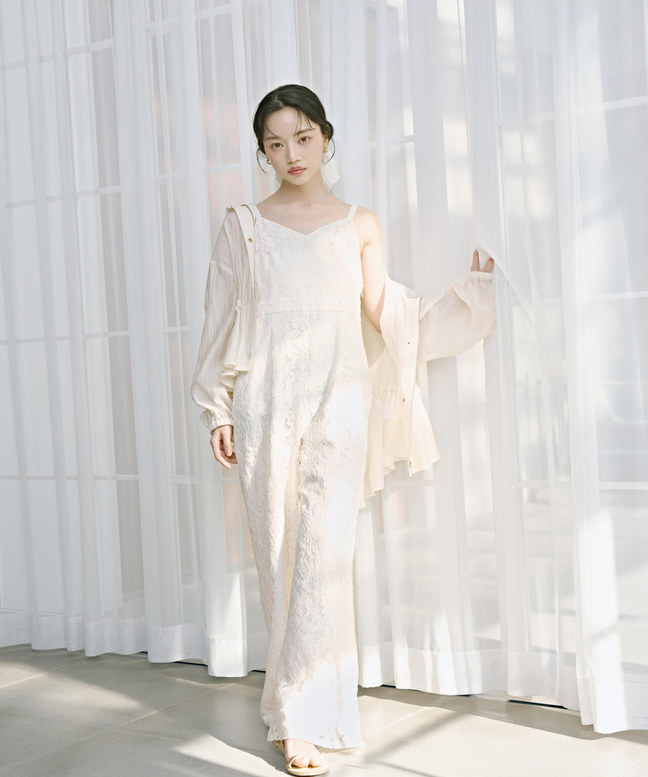 加藤栞さん着用＞シアーペプラムブルゾン | PROPORTION BODY DRESSING