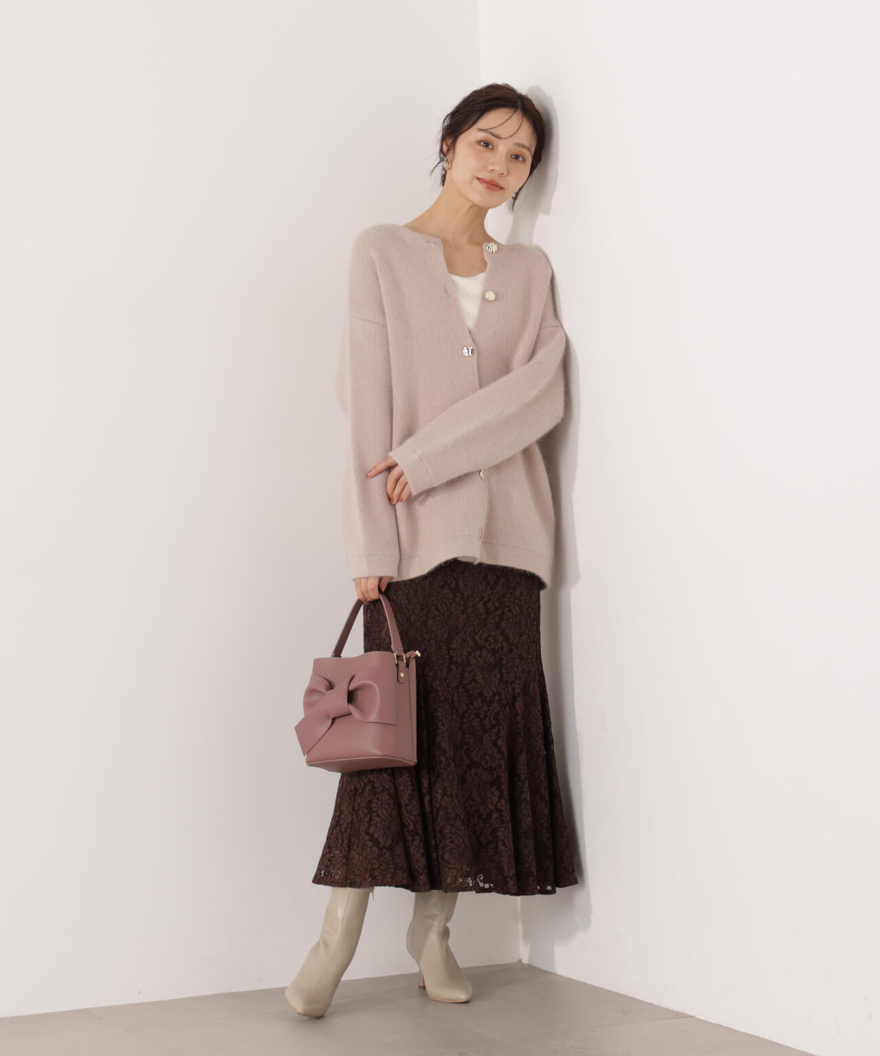 ちら見えガード安心カップ付キャミソール