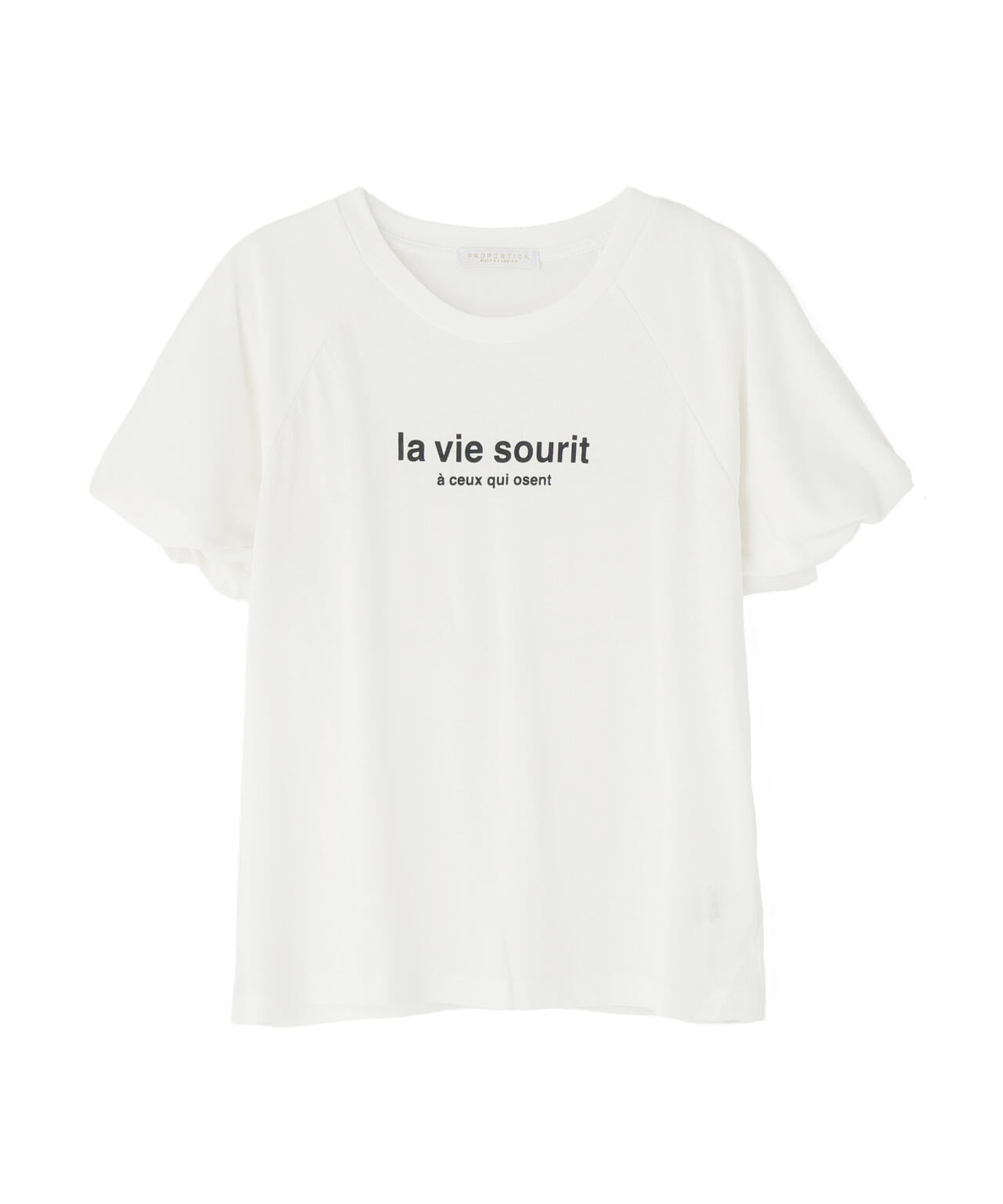 ＜加藤栞さん着用＞パフスリーブロゴTシャツ