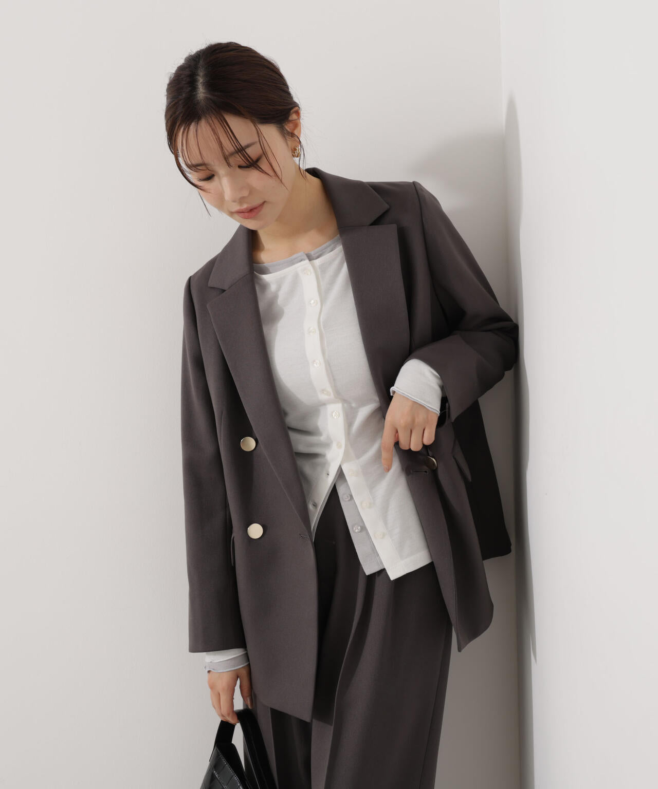 〈a/mie〉シアーカットソー