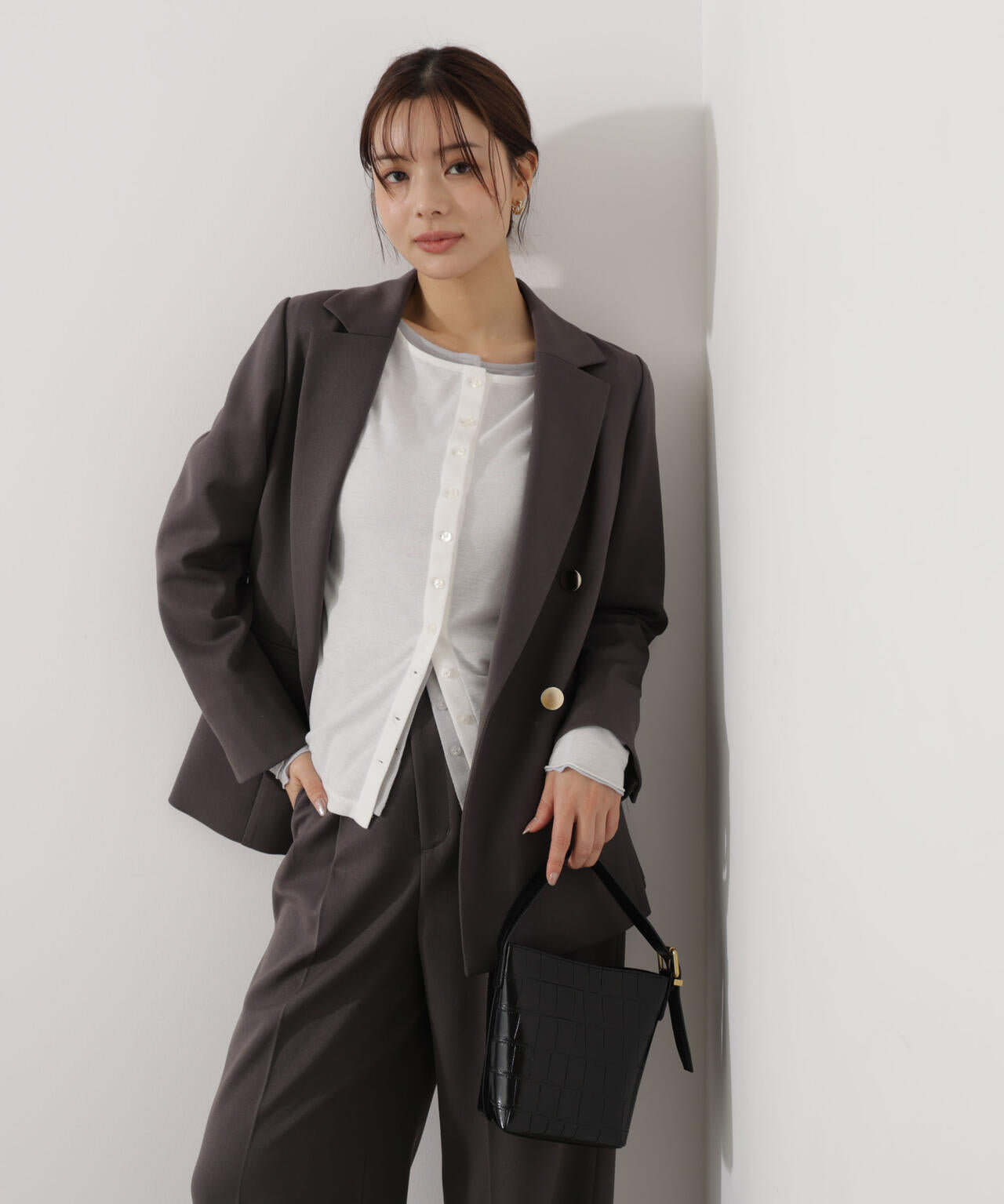 〈a/mie〉シアーカットソー